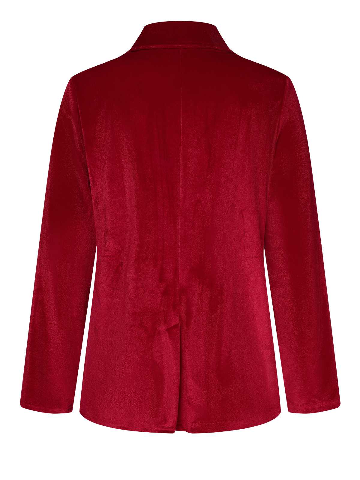 1930s Lapel Pocketed Velvet Solid Coat - Image 2