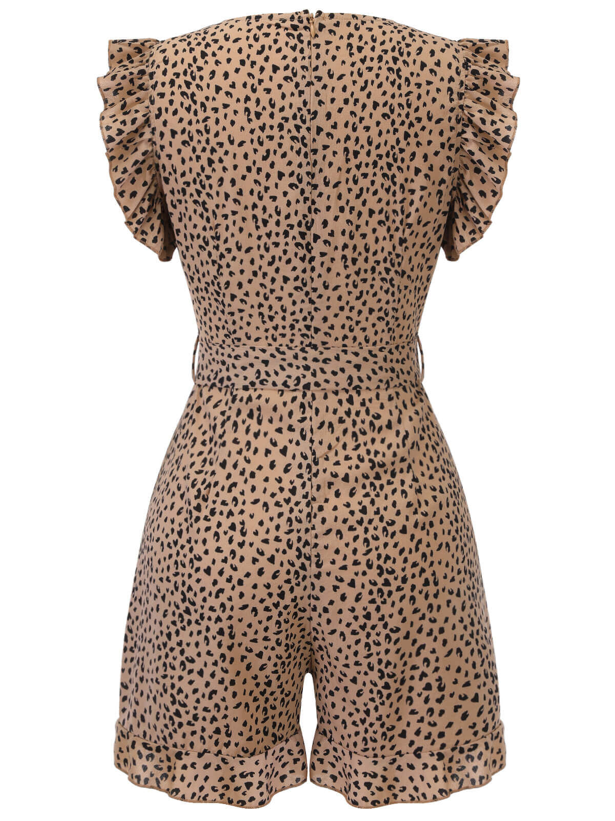 1930s Leopard Print Mullet Sleeves V-neck Romper - Image 4