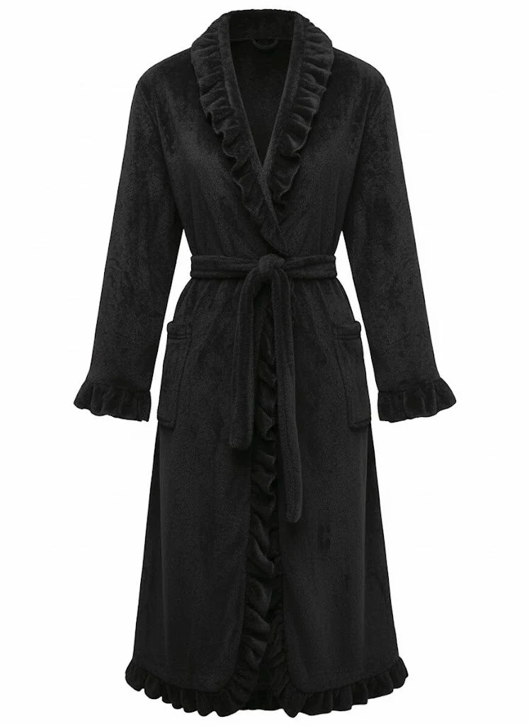 1930s Long Sleeve Flannelette Pajama Robe - Image 10