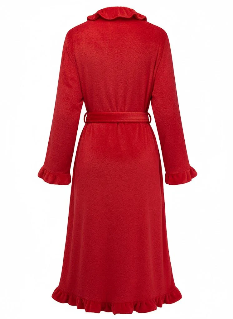 1930s Long Sleeve Flannelette Pajama Robe - Image 9