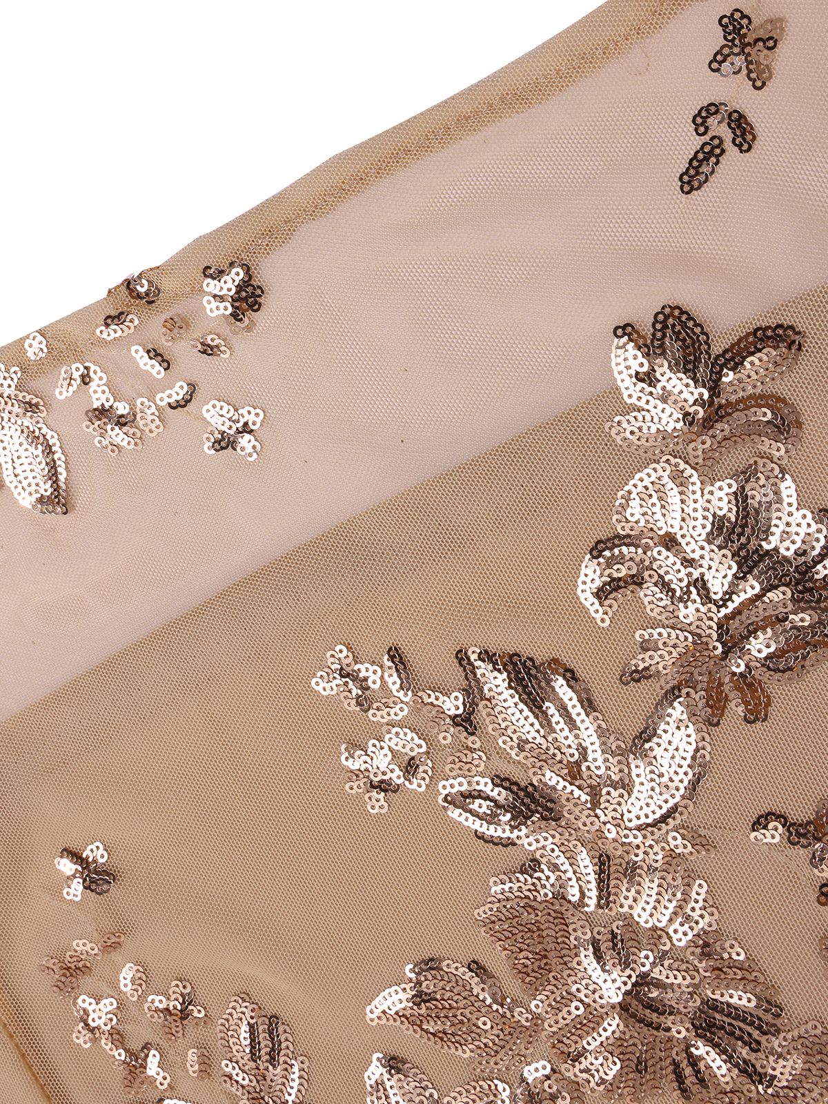 1930s One Shoulder Sequined Floral Slit Dress - Image 11