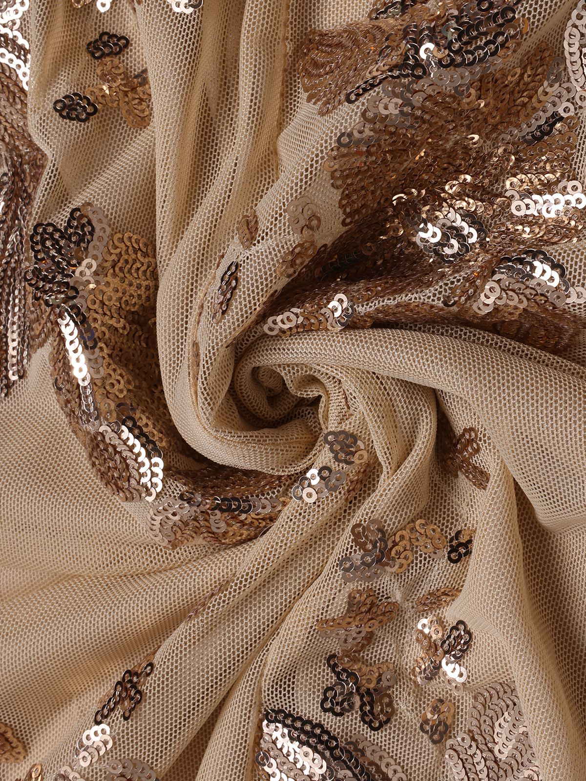 1930s One Shoulder Sequined Floral Slit Dress - Image 12