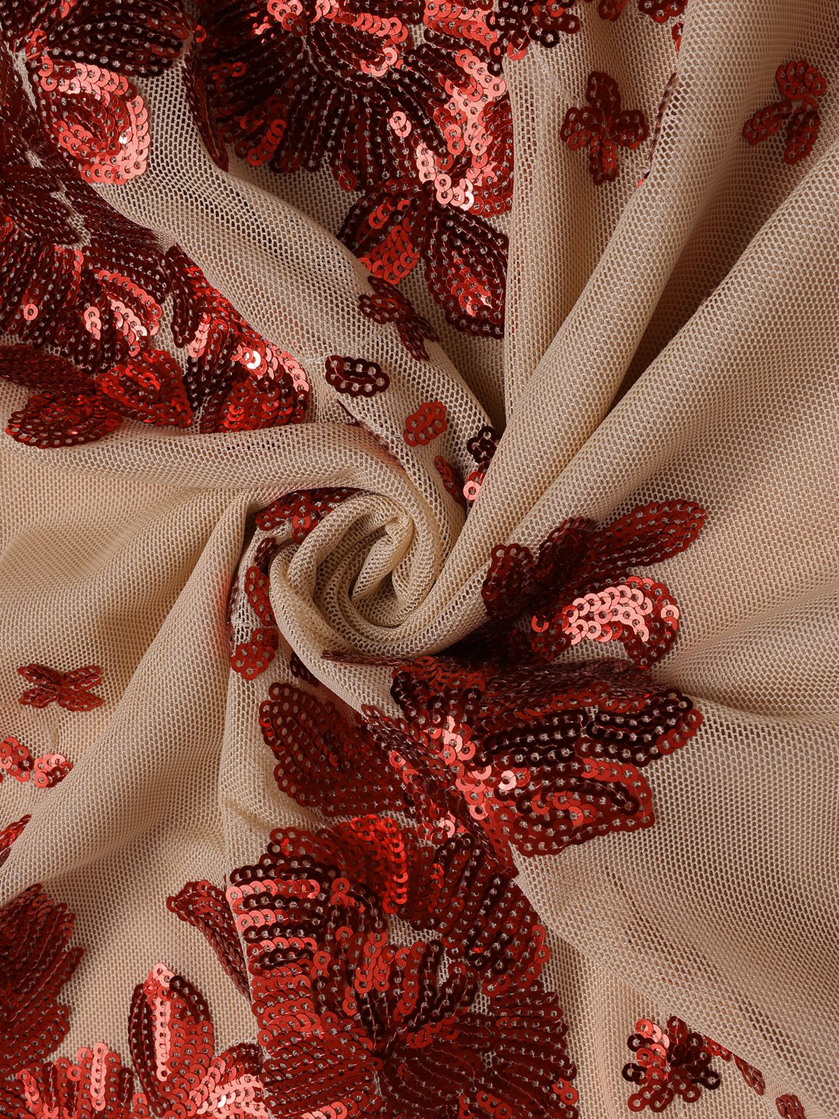 1930s One Shoulder Sequined Floral Slit Dress - Image 17