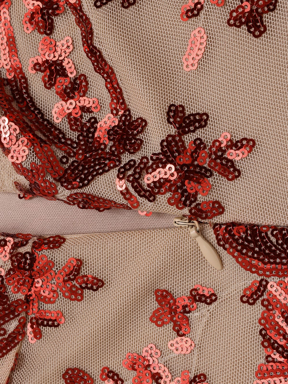1930s One Shoulder Sequined Floral Slit Dress - Image 18