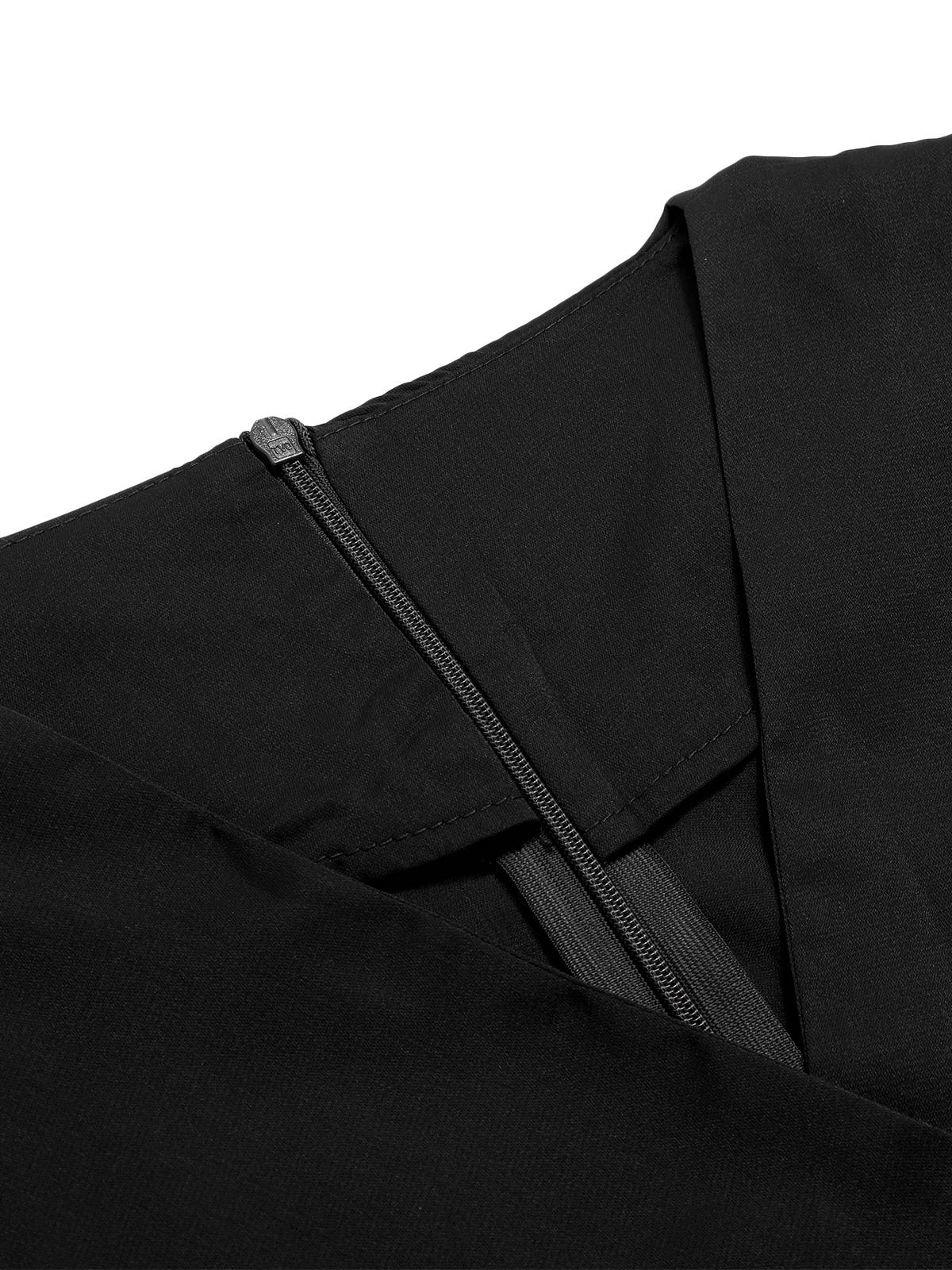 1930s Puff Short Sleeve Wide Leg Jumpsuit - Image 12
