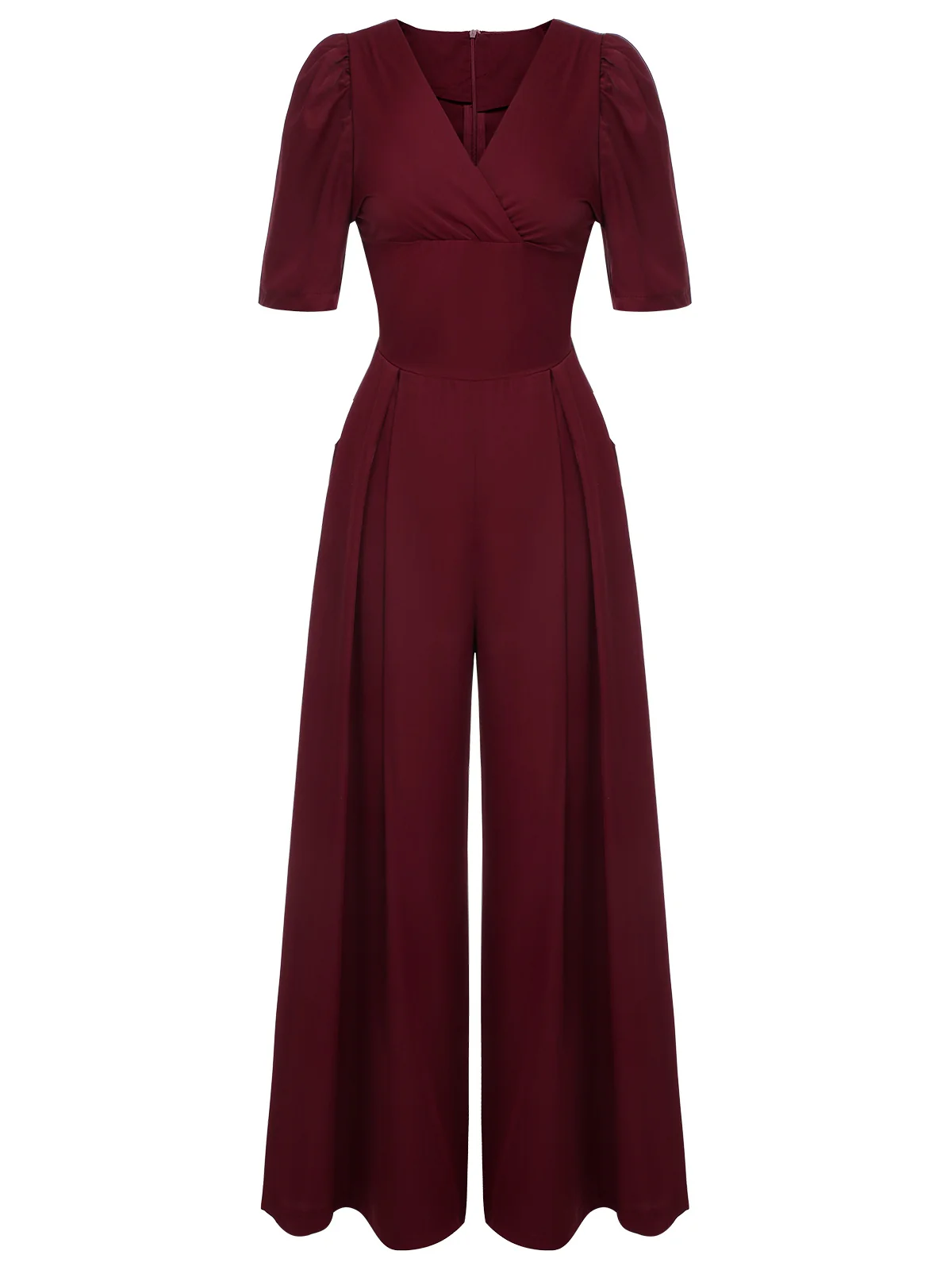 1930s Puff Short Sleeve Wide Leg Jumpsuit - Image 2