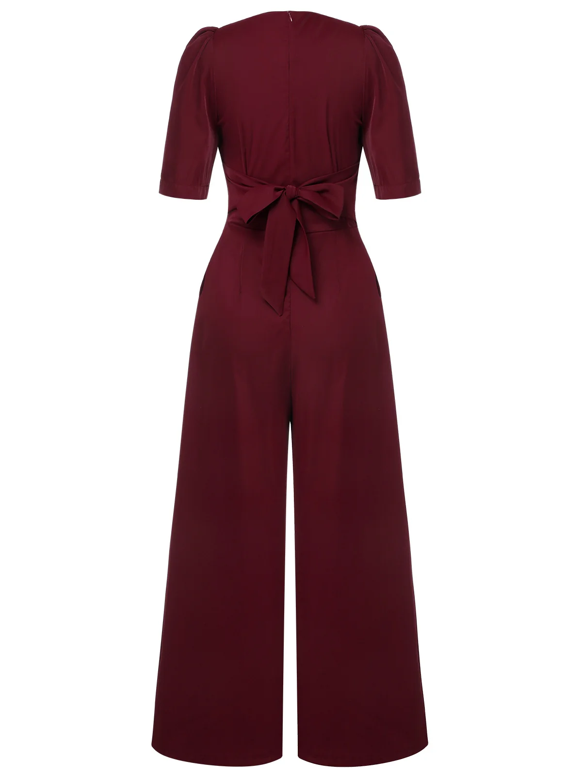 1930s Puff Short Sleeve Wide Leg Jumpsuit - Image 4