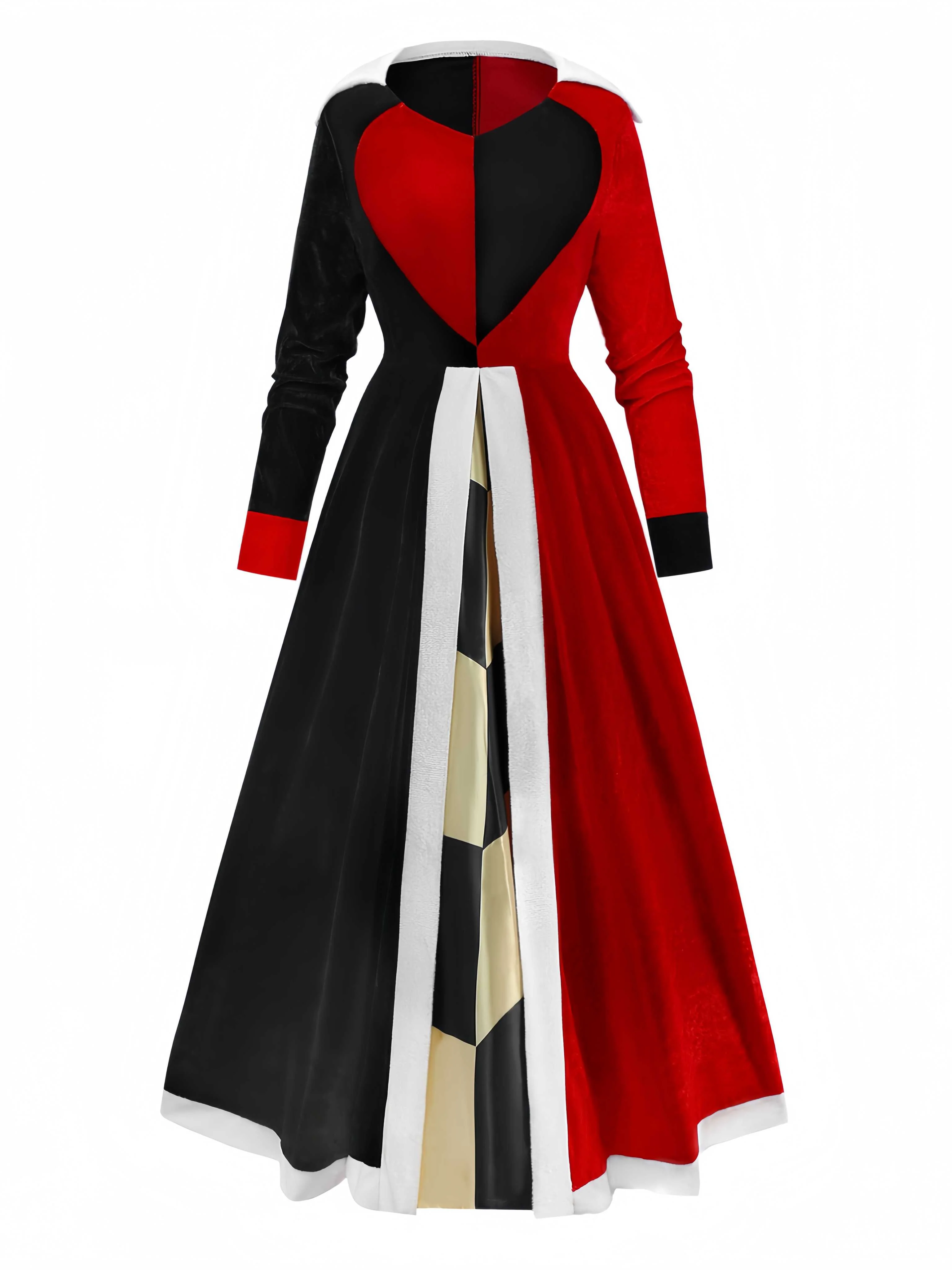 1930s Queen Of Hearts Costume Halloween Dress - Image 2
