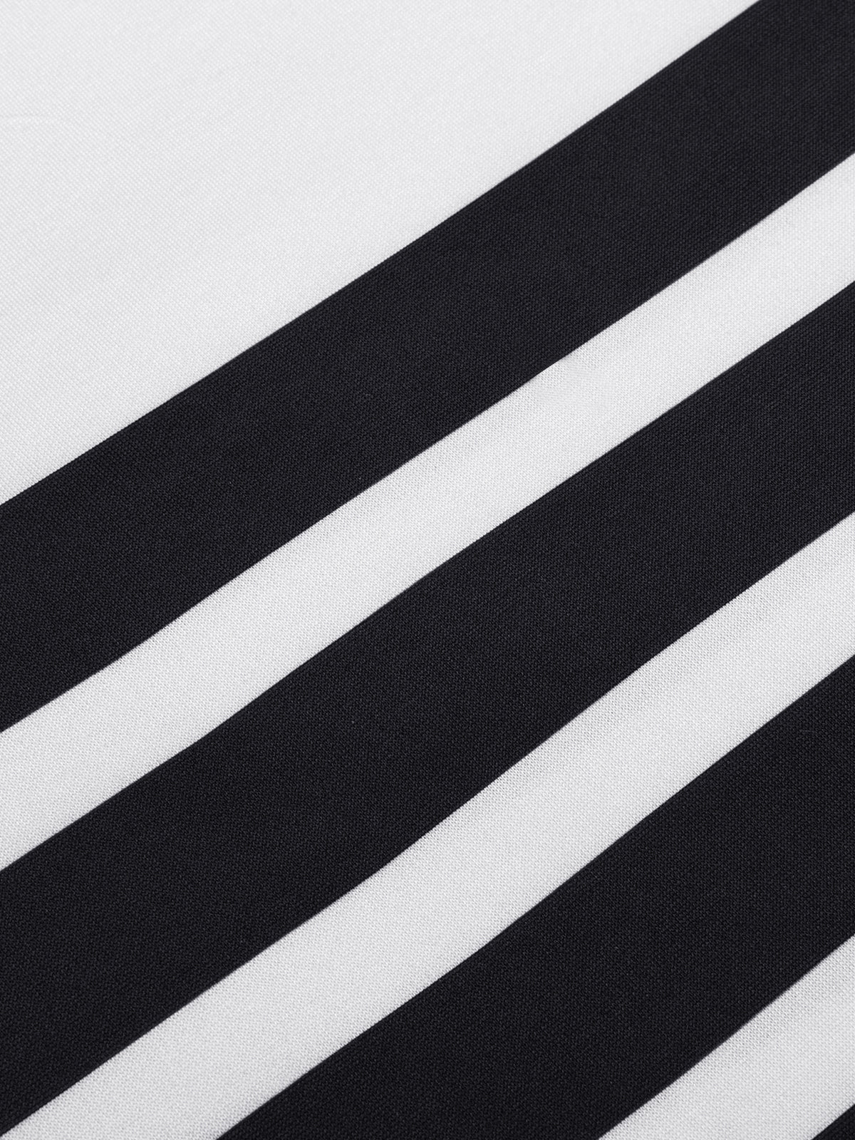 1930s Round Neck Sleeveless Striped Dress - Image 9