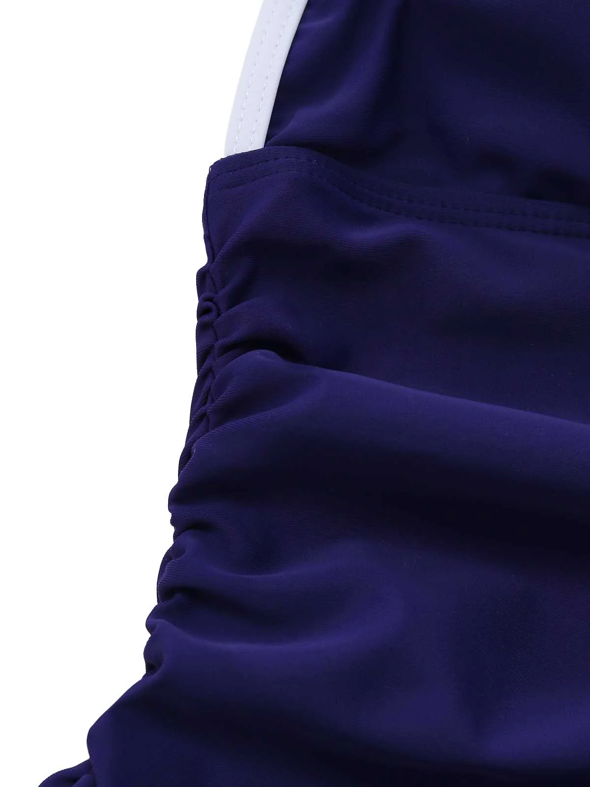 1930s Ruffle Halter Contrast Trim Swimdress - Image 7