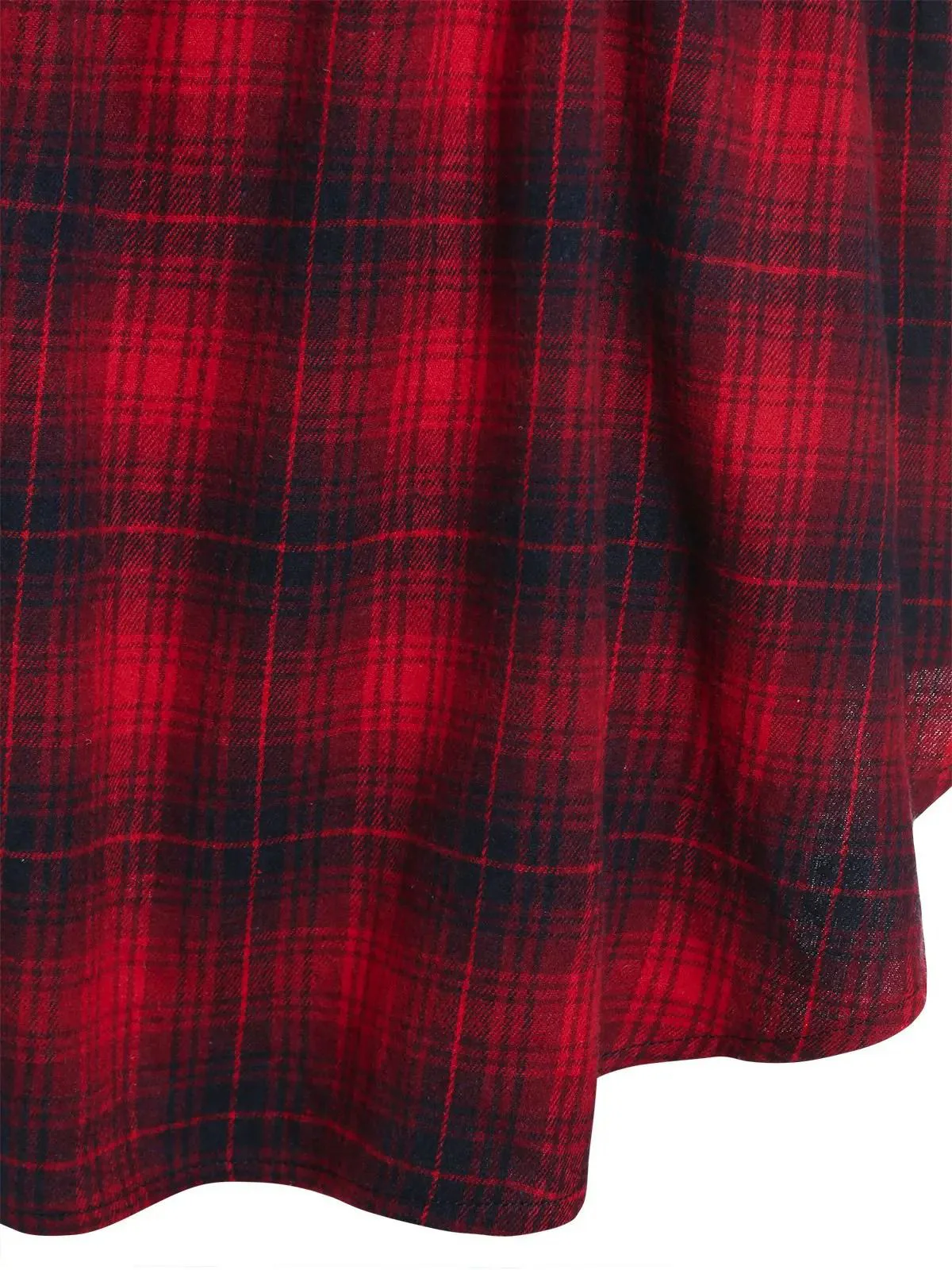 1930s Scottish Plaid Lapel Belt Blouse - Image 3