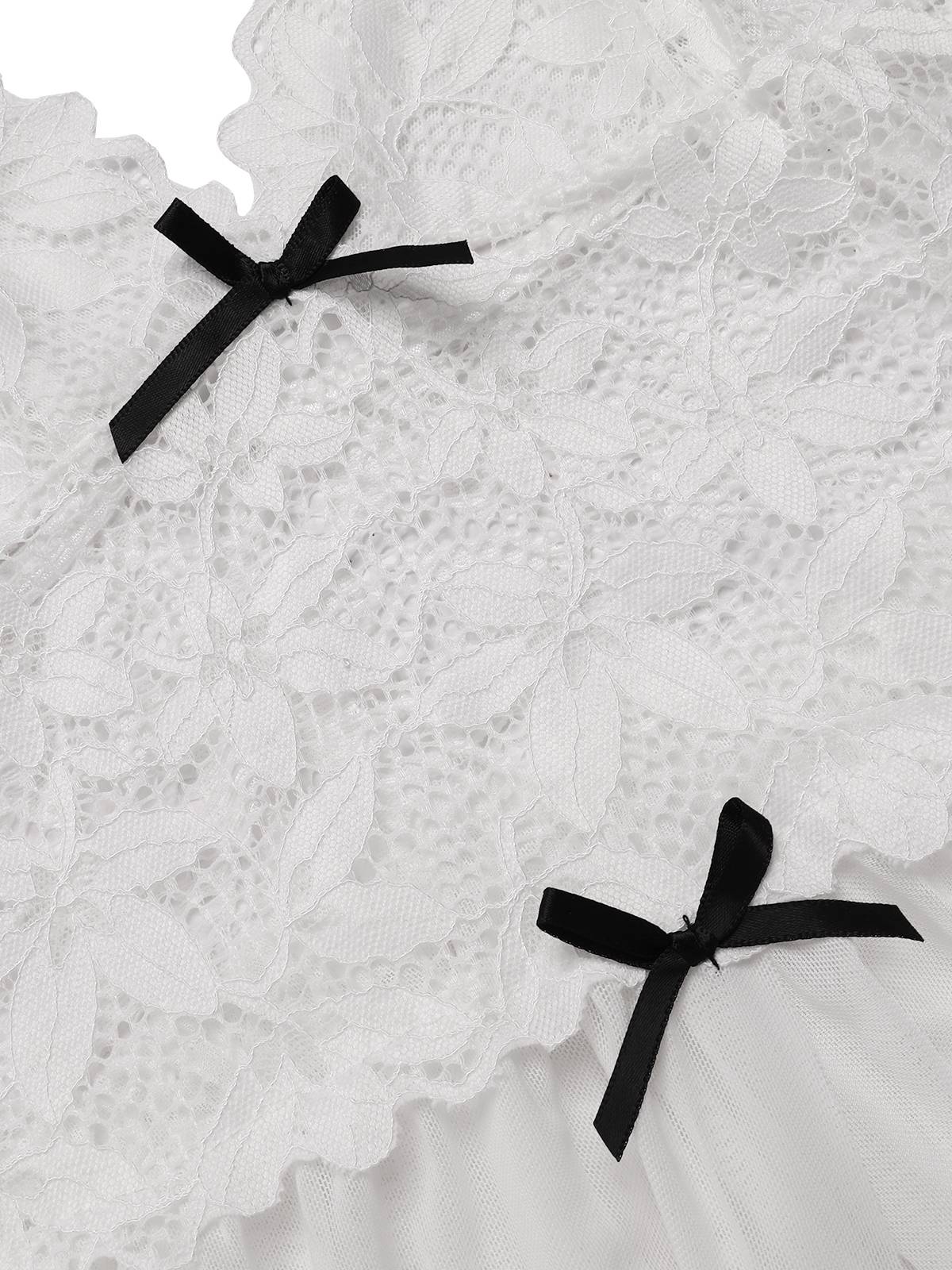 1930s Sheer Lace Spaghetti Straps Nightgown - Image 8
