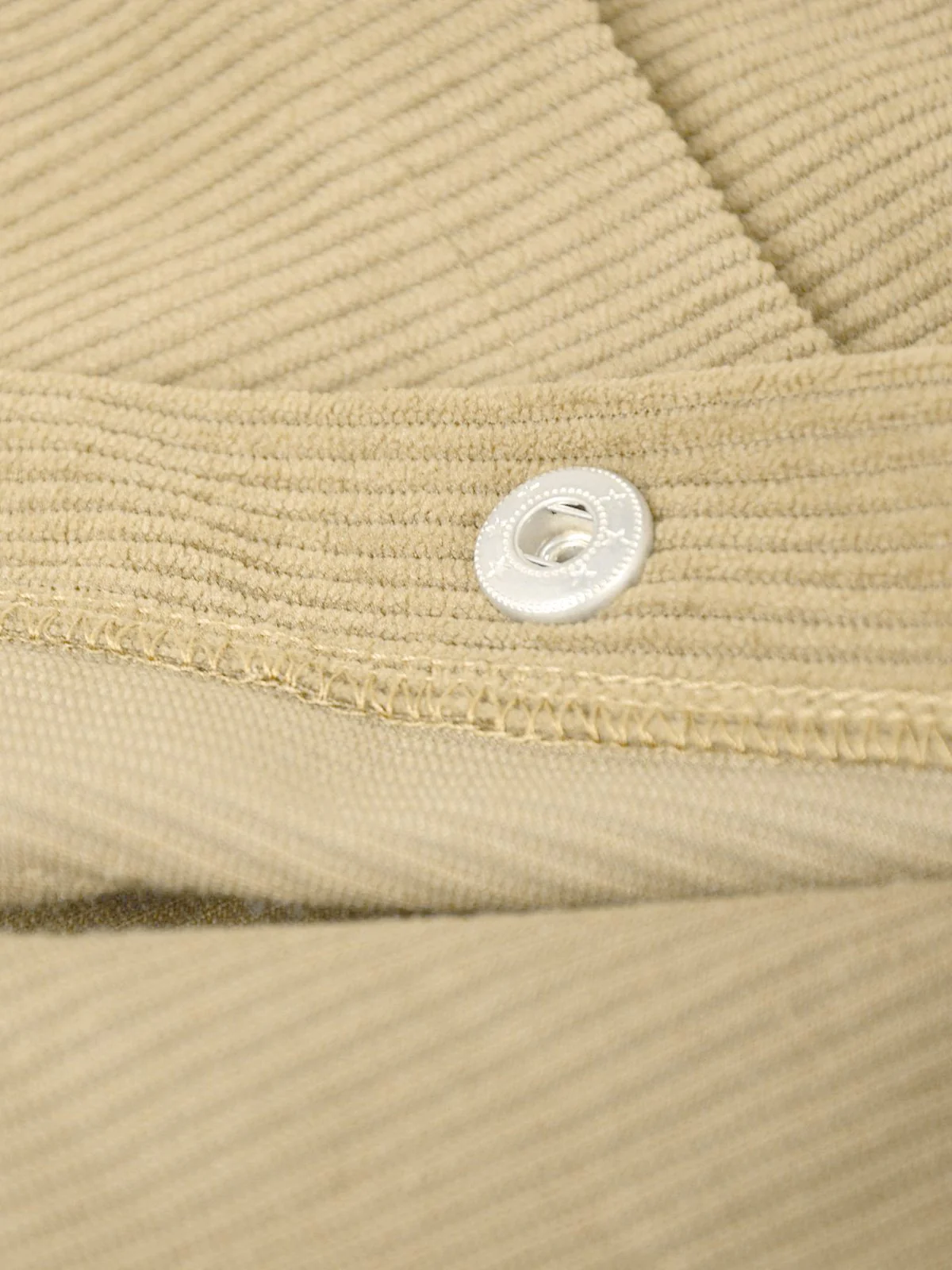 1930s Solid Buttoned Corduroy A-Line Skirt - Image 14