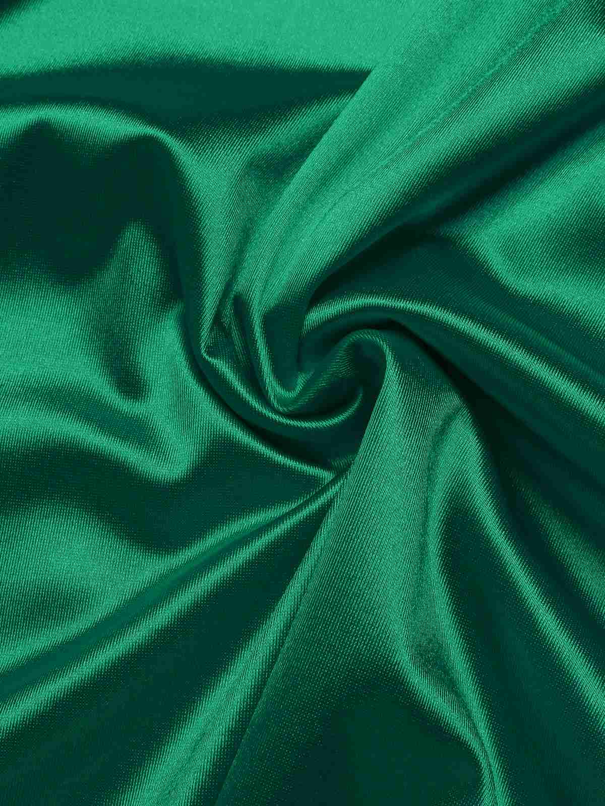 1930s Solid Deep V-Neck Satin Dress - Image 8