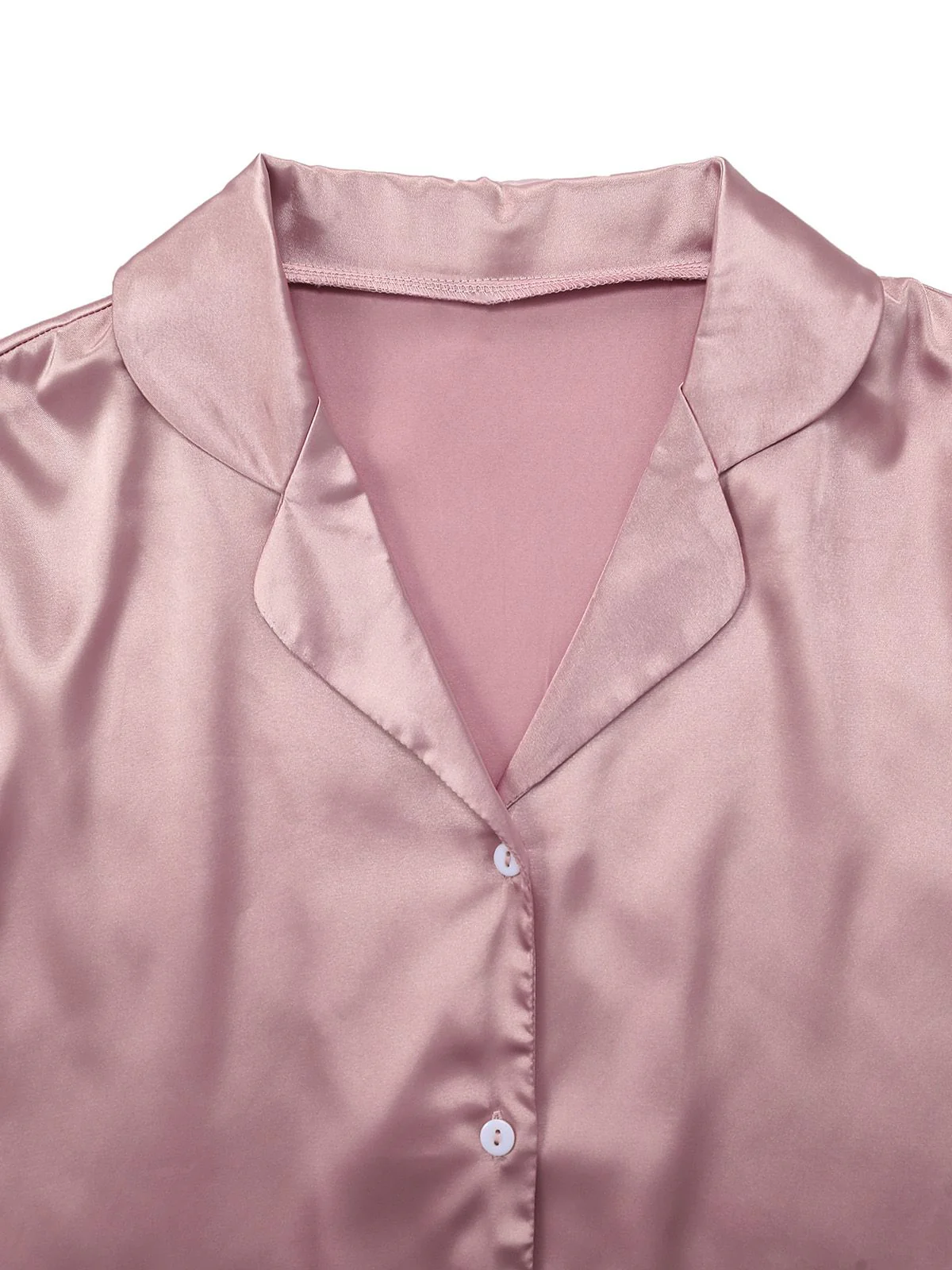1930s Solid Feather Trim Satin Pajama Set - Image 4