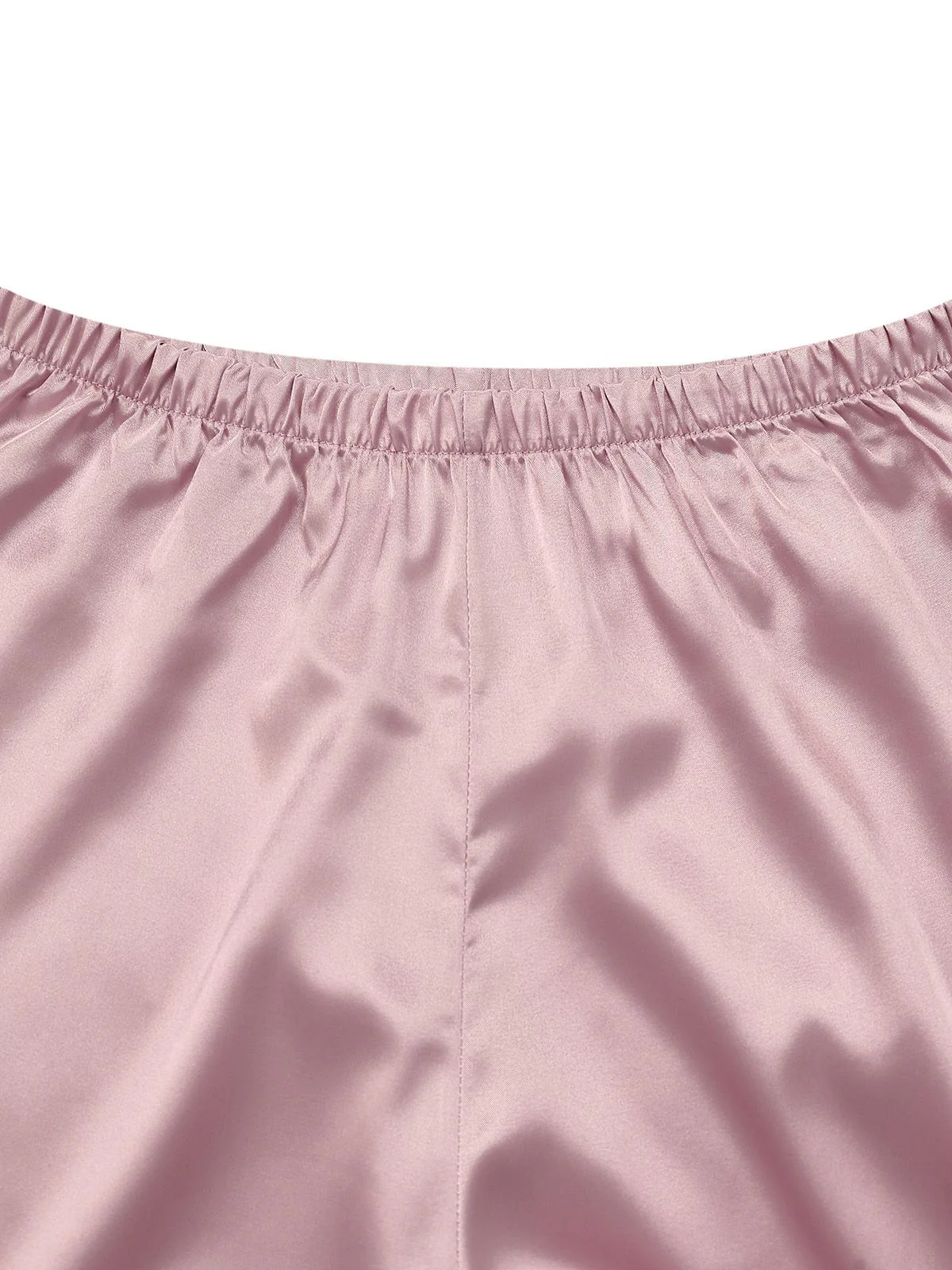 1930s Solid Feather Trim Satin Pajama Set - Image 6