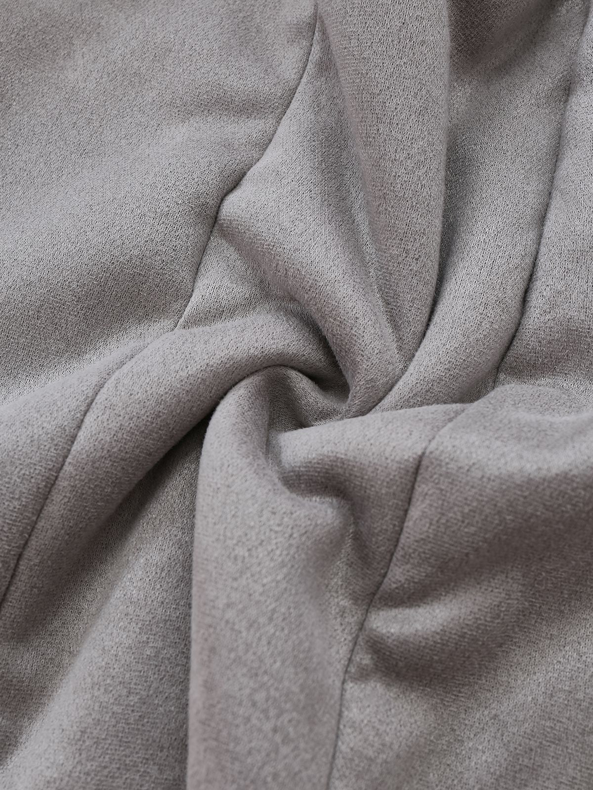 1930s Solid Lapel Button Suedette Mid-Length Coat - Image 10