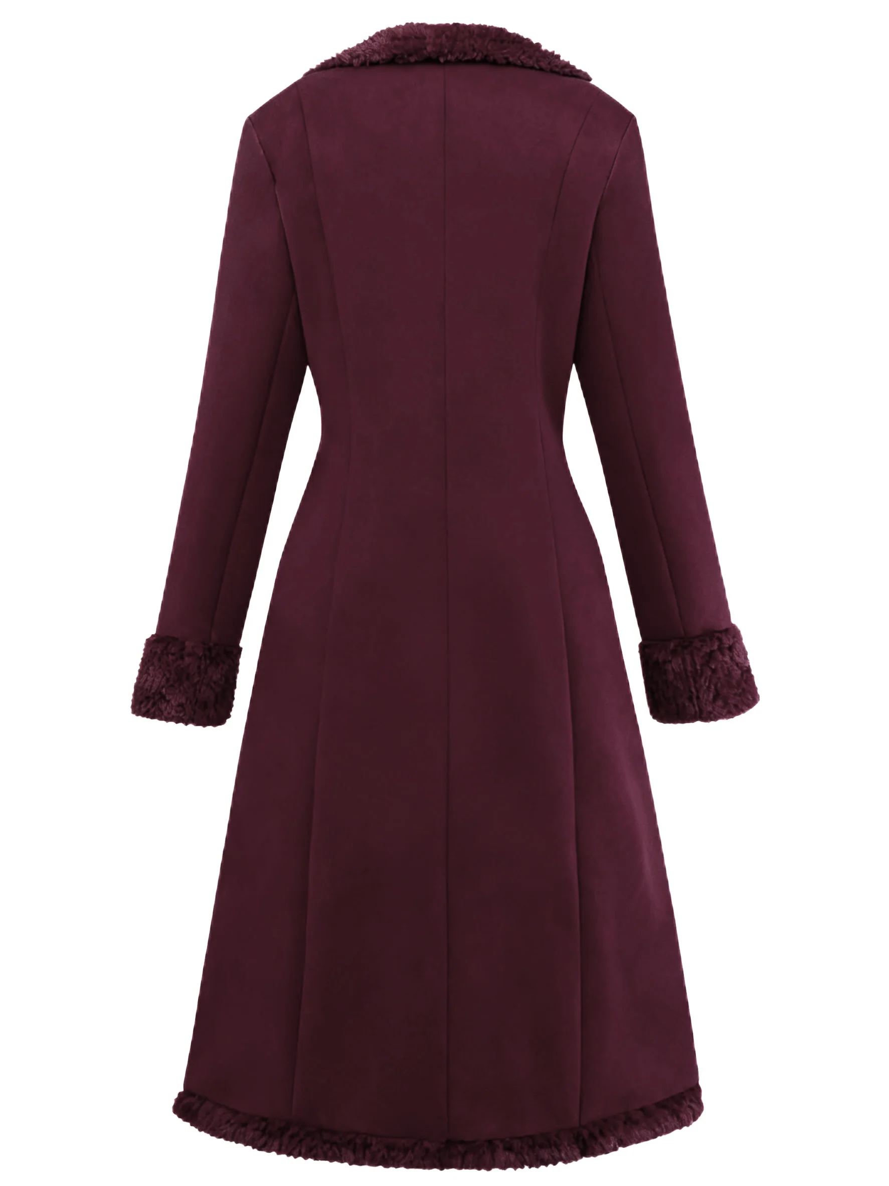 1930s Solid Lapel Button Suedette Mid-Length Coat - Image 3