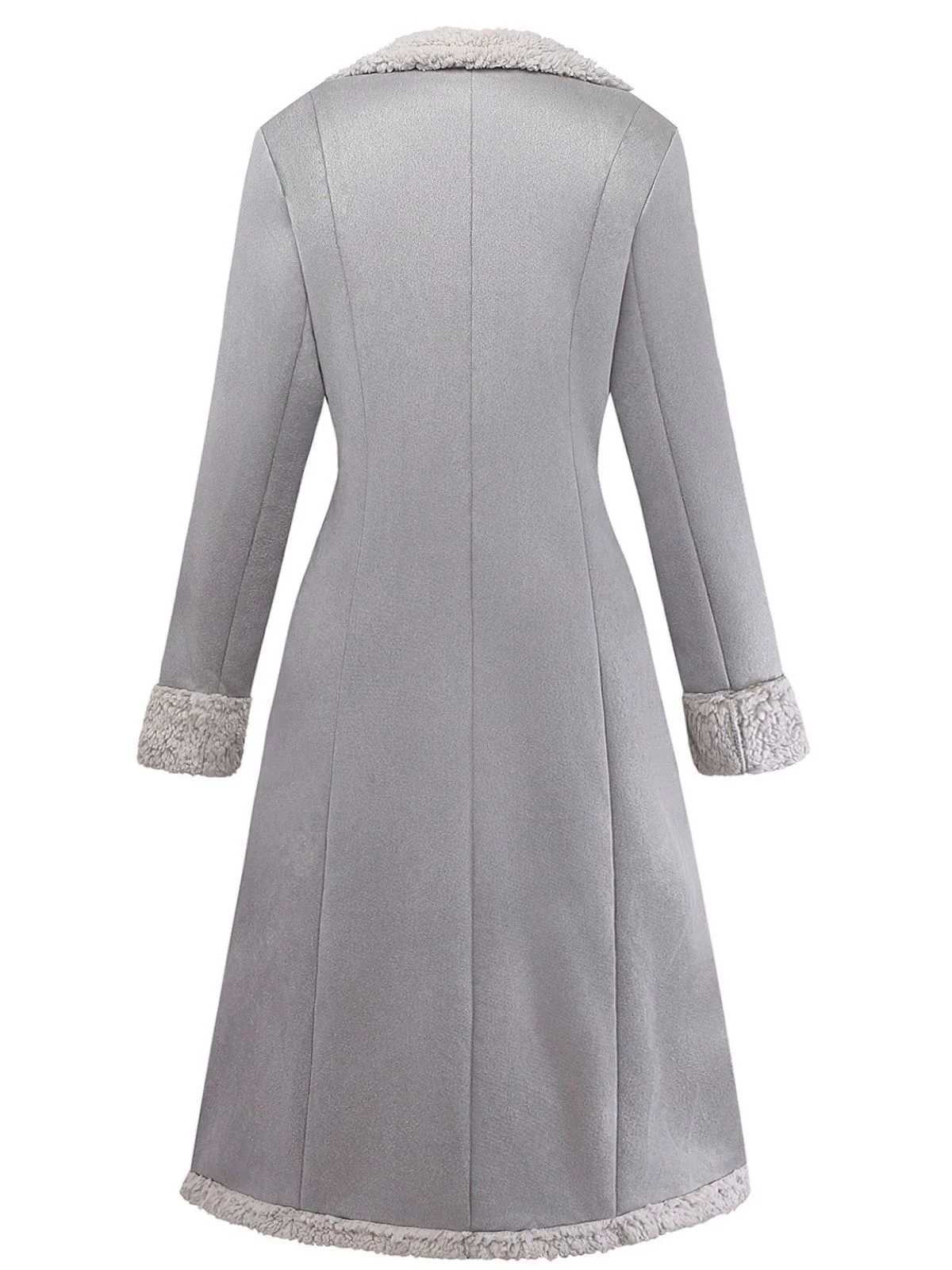 1930s Solid Lapel Button Suedette Mid-Length Coat - Image 7