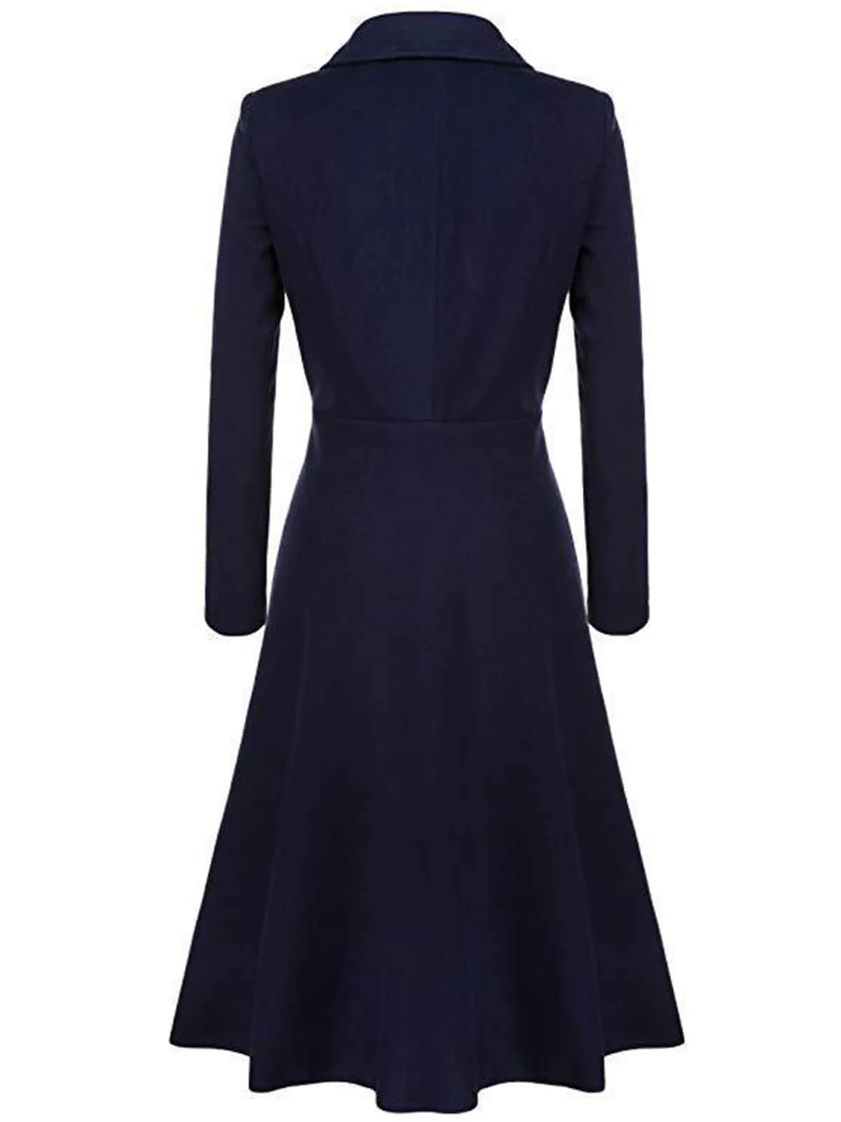 1930s Solid Lapel Long Sleeve Coat - Image 4