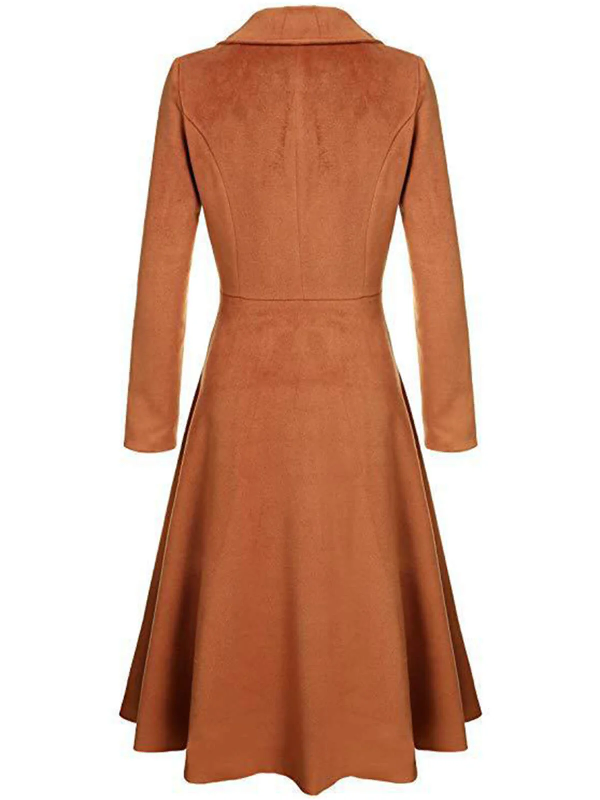 1930s Solid Lapel Long Sleeve Coat - Image 6