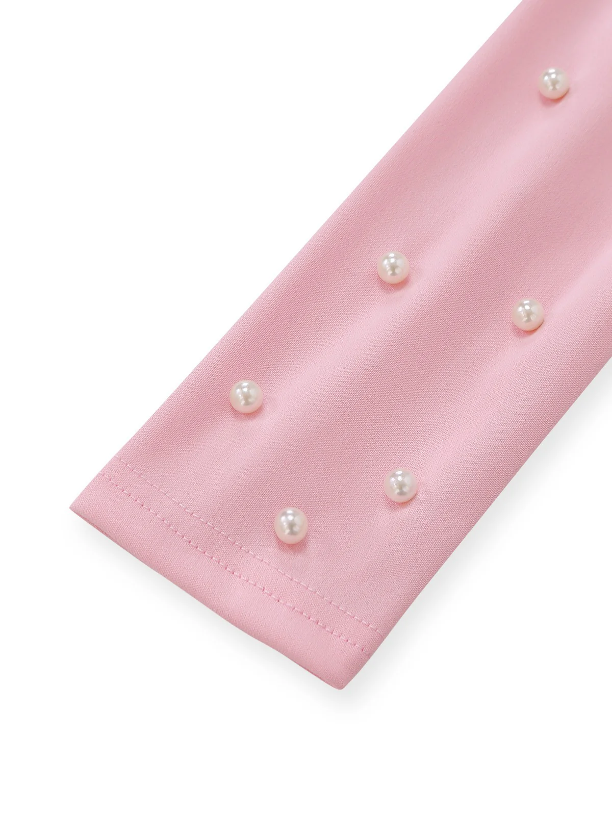 1930s Solid One-Shoulder Pearl Detail Long Sleeve Jumpsuit - Image 10