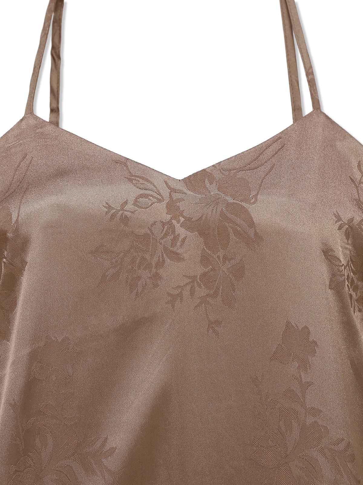 1930s Solid Satin Floral Jacquard Slip Mermaid Dress - Image 3