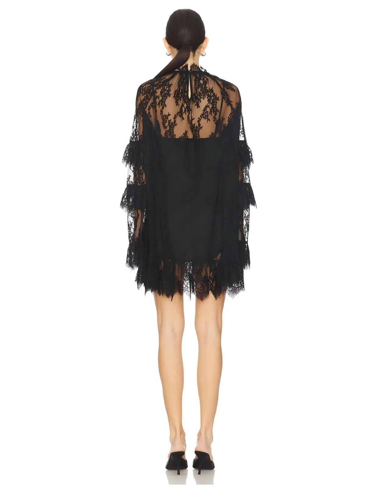 1930s Transparent Lace Perspective Slip Dress - Image 5