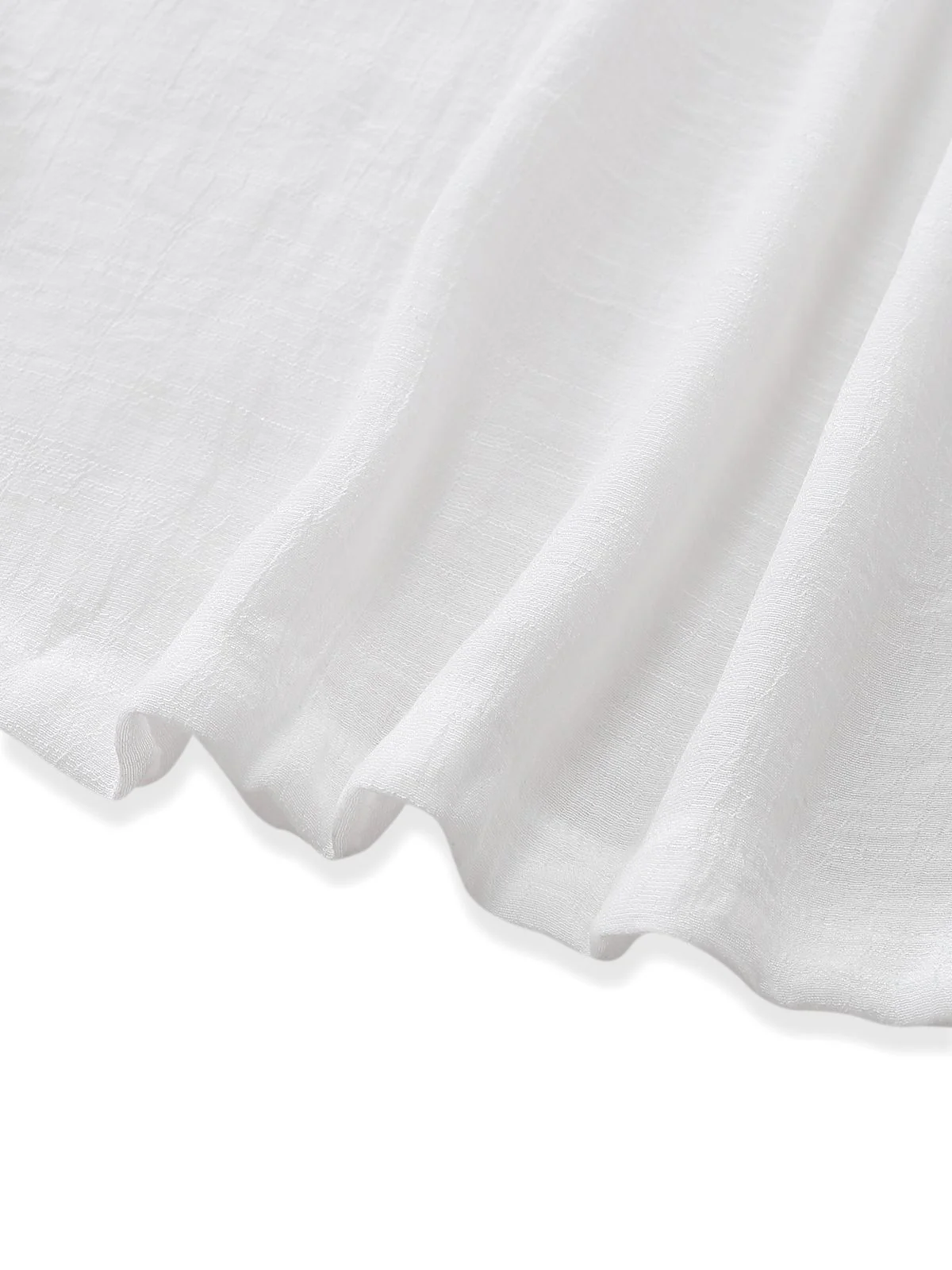1930s Solid V-Neck Rayon Slub Beach Cover-Up - Image 5