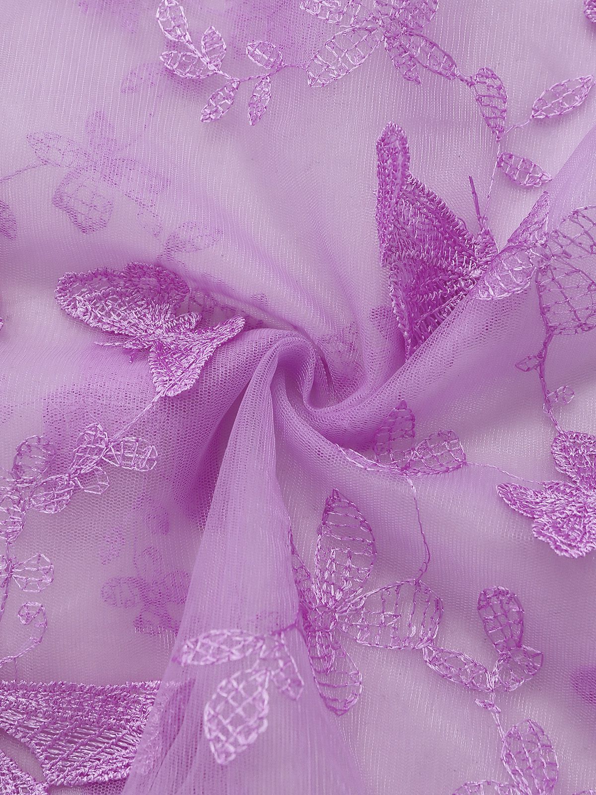 1930s Spaghetti Strap 3D Butterflies Mesh Maxi Dress - Image 4