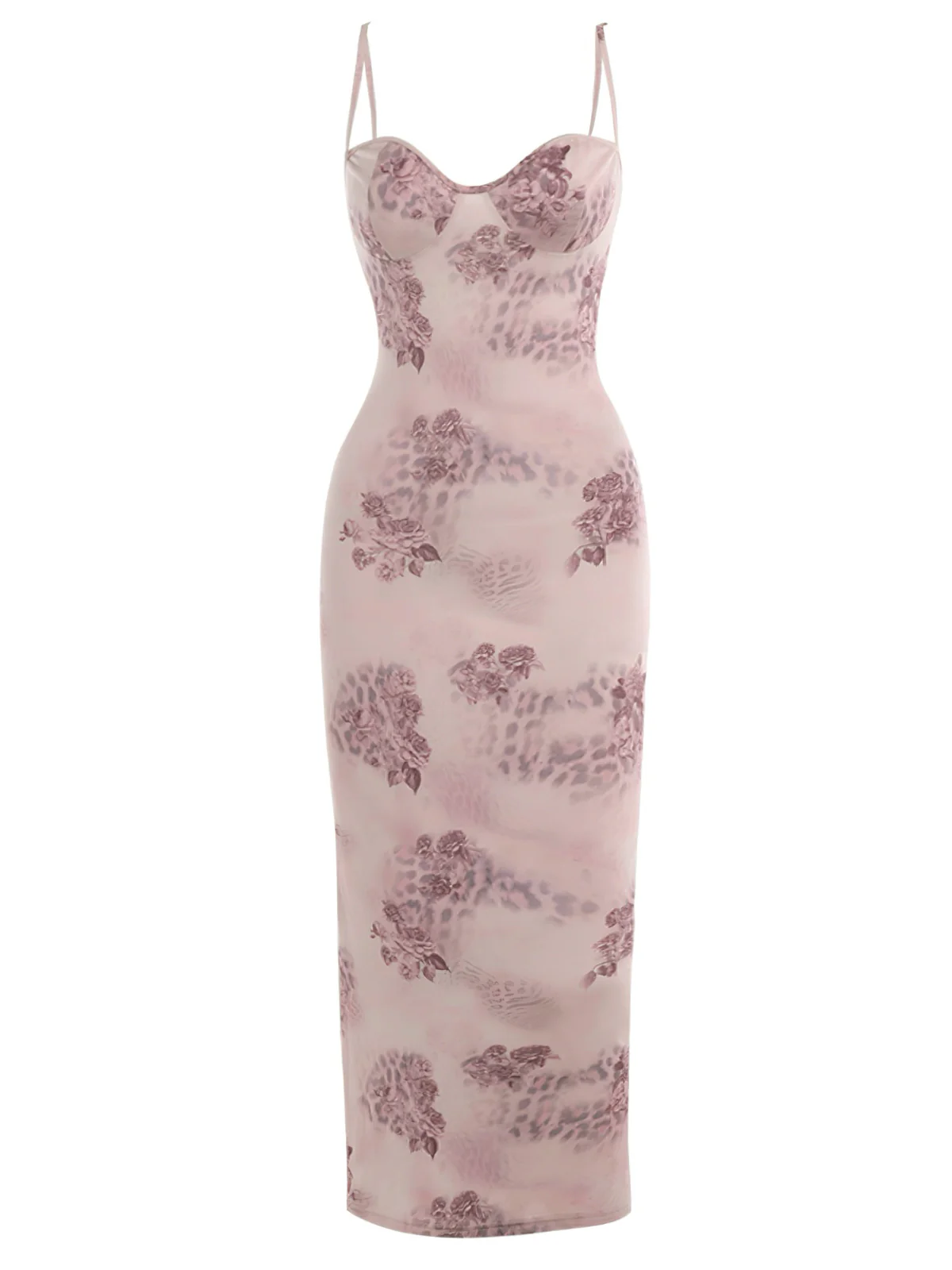 1930s Spaghetti Strap Leopard Floral Dress - Image 4