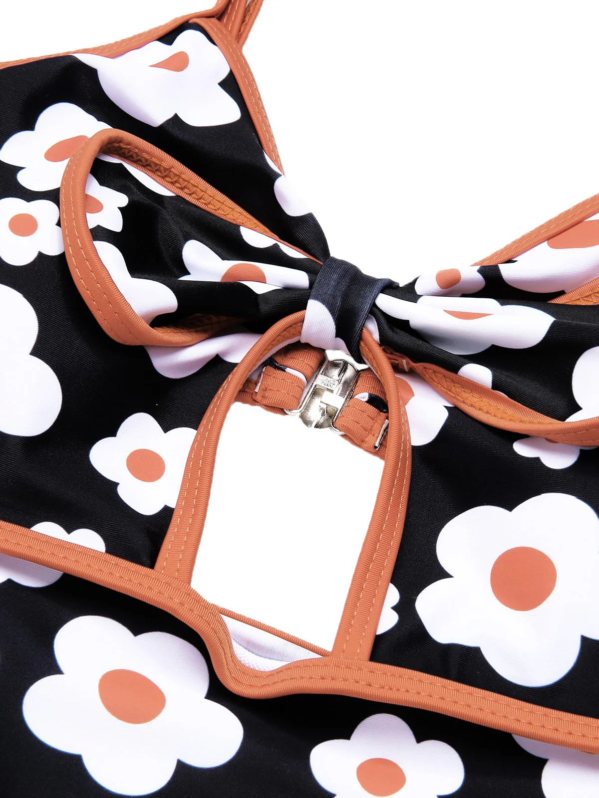 1930s Spaghetti Straps Cartoon Flowers Boxer Swimsuit - Image 9