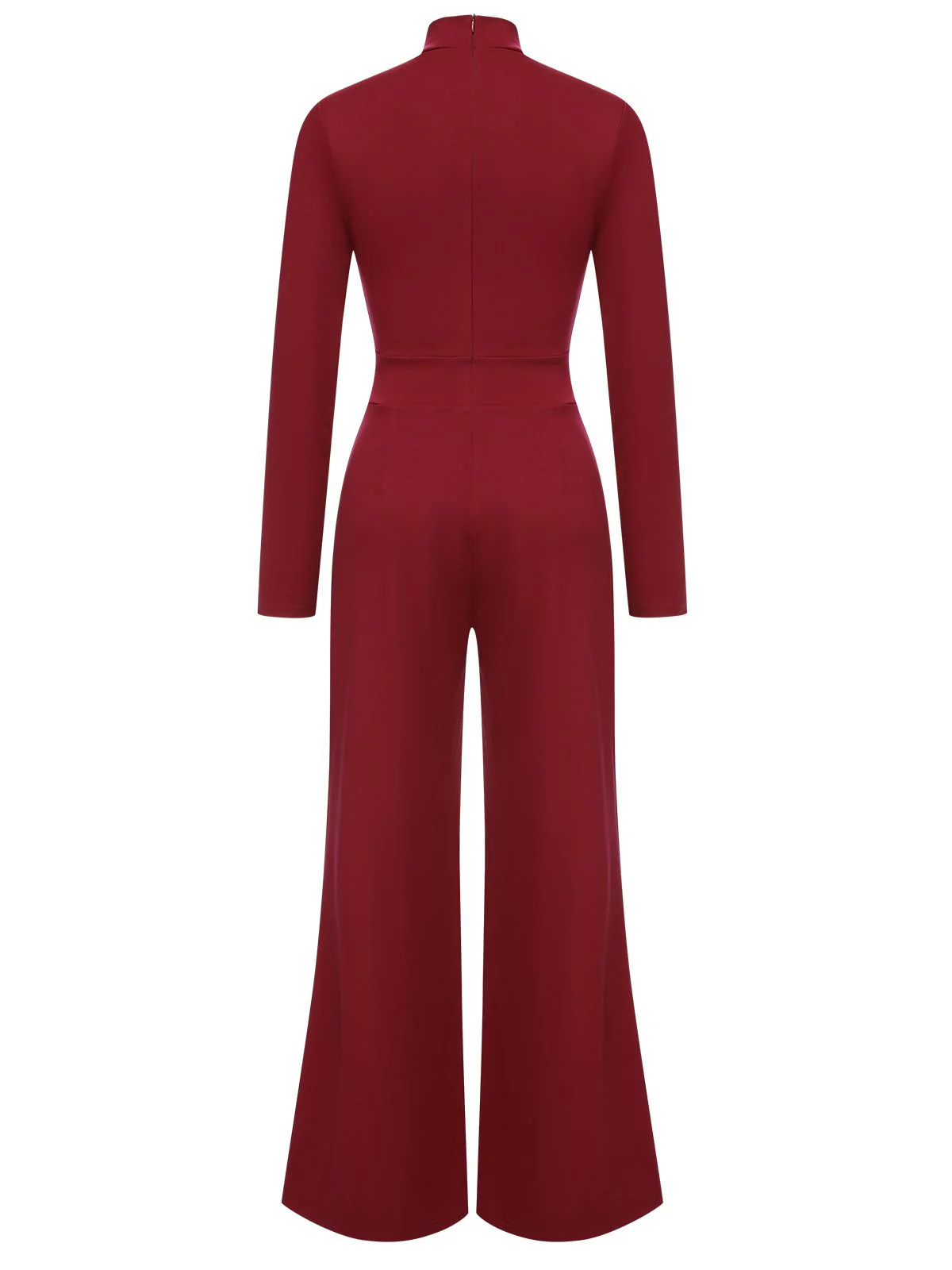 1930s Stand Collar Long Sleeve Wide Leg Jumpsuit - Image 3