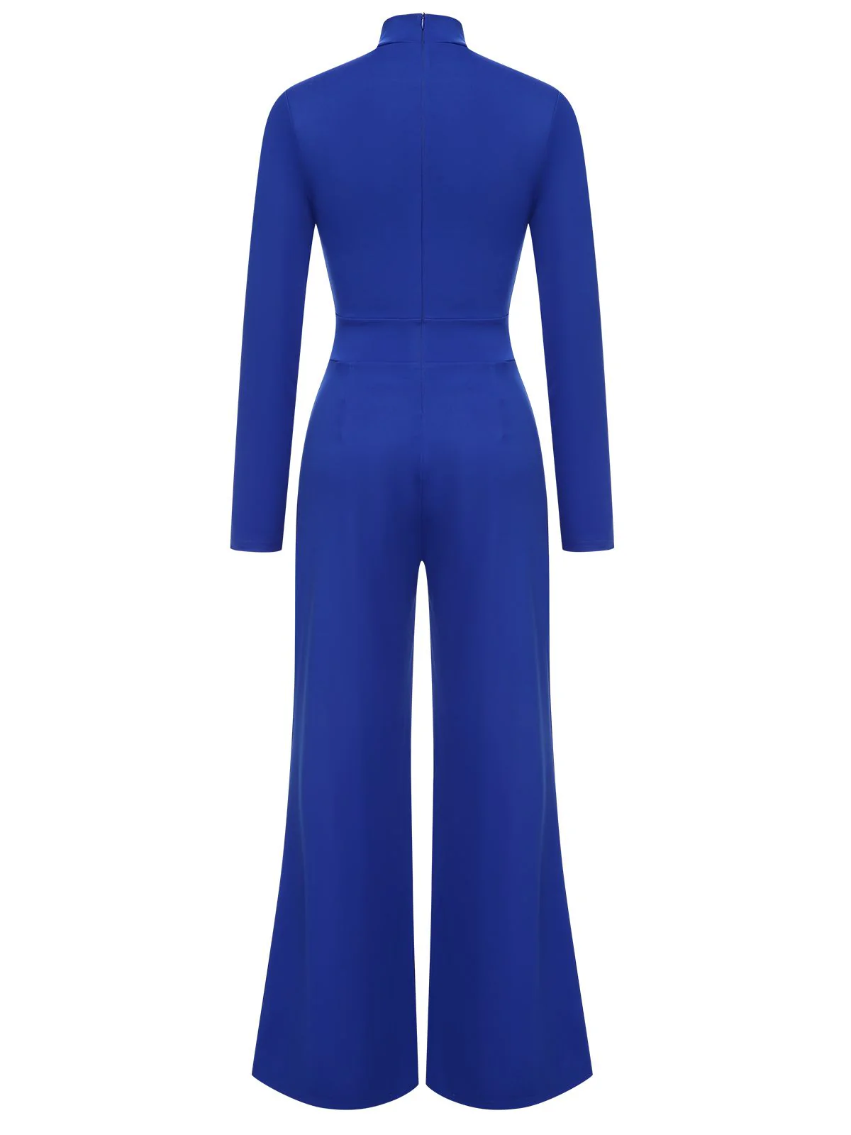 1930s Stand Collar Long Sleeve Wide Leg Jumpsuit - Image 6