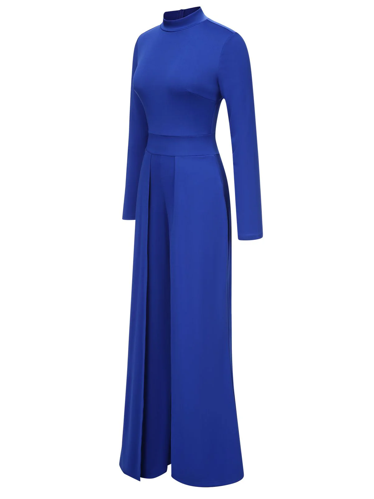 1930s Stand Collar Long Sleeve Wide Leg Jumpsuit - Image 7