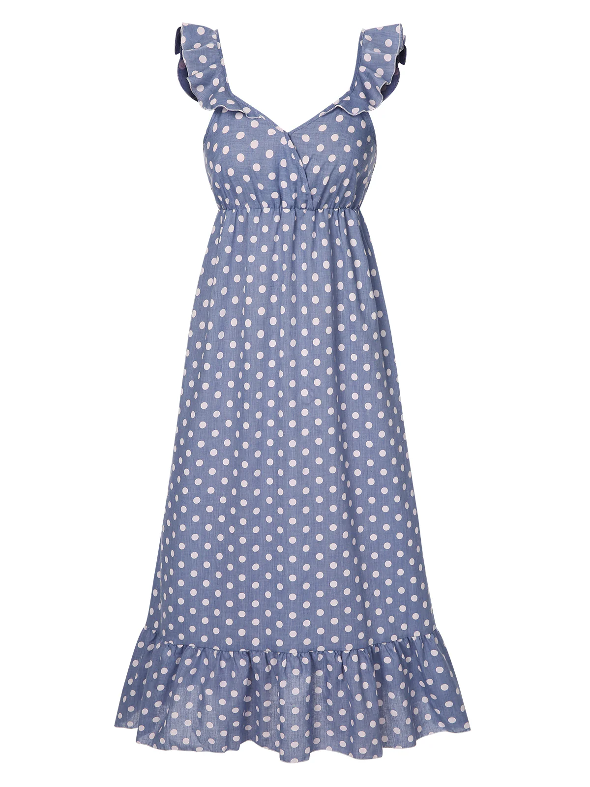 1930s Strap Ruffles Polka Dots Nightgowns - Image 2