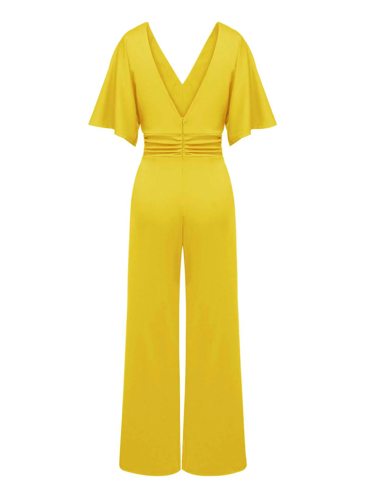 1930s V-Neck Knitted Solid Jumpsuit - Image 2
