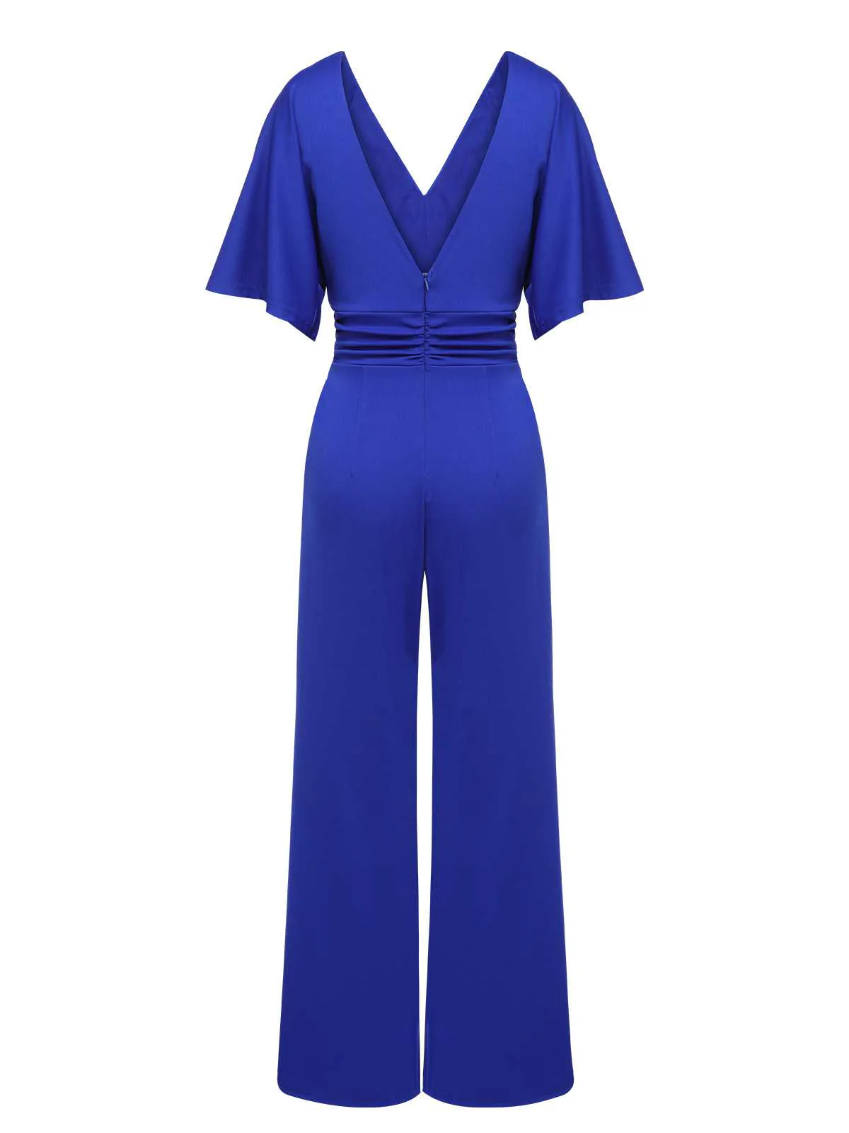 1930s V-Neck Knitted Solid Jumpsuit - Image 6
