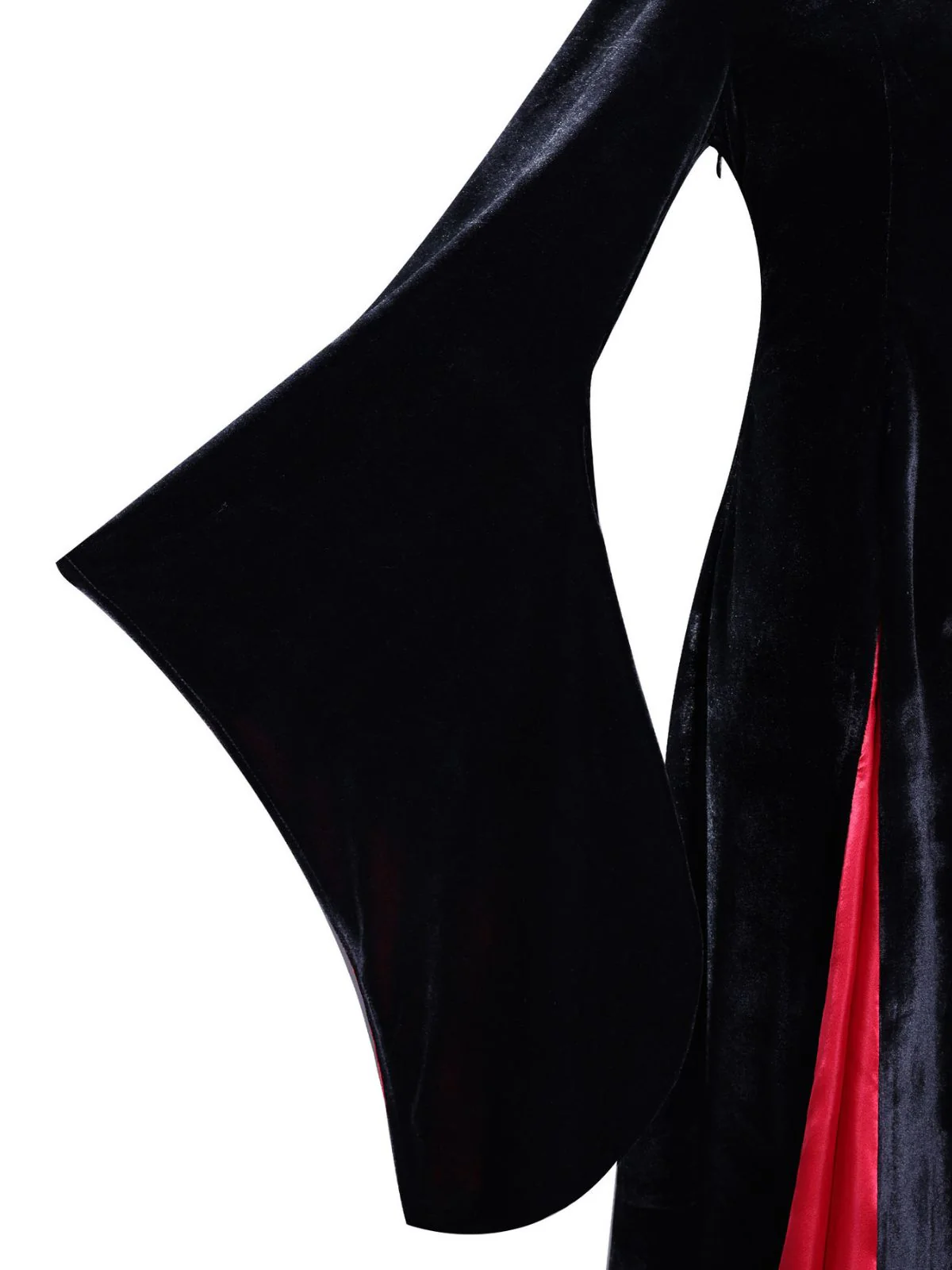 1930s Velvet Bell-Sleeve Wednesday Addams Style Dress - Image 7