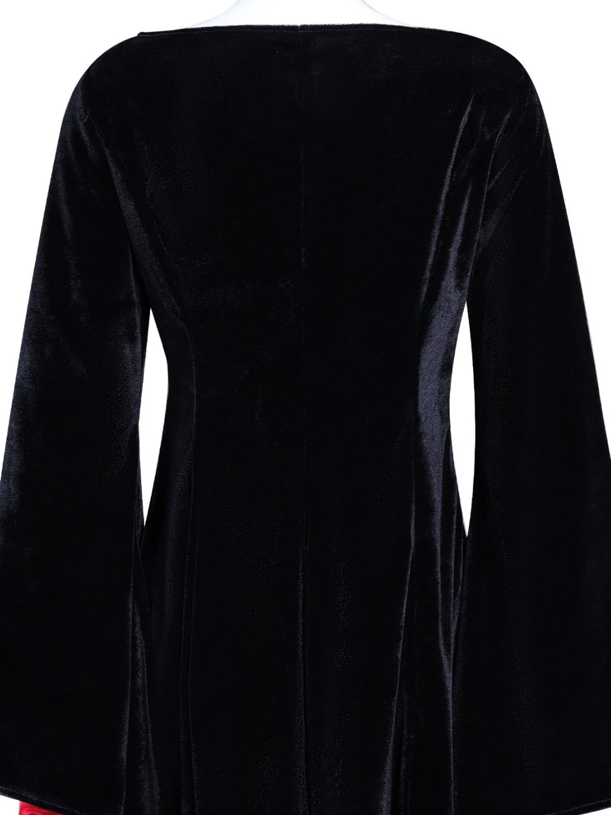 1930s Velvet Bell-Sleeve Wednesday Addams Style Dress - Image 9