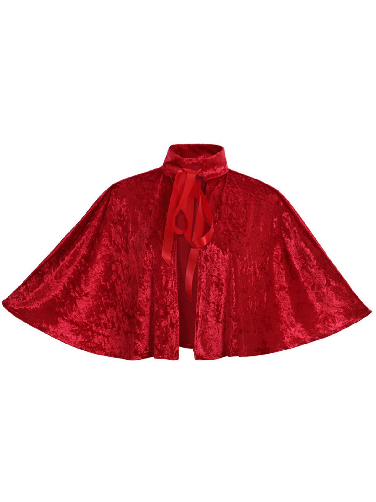 1930s Velvet Medieval Lace-Up Halloween Cape - Image 7