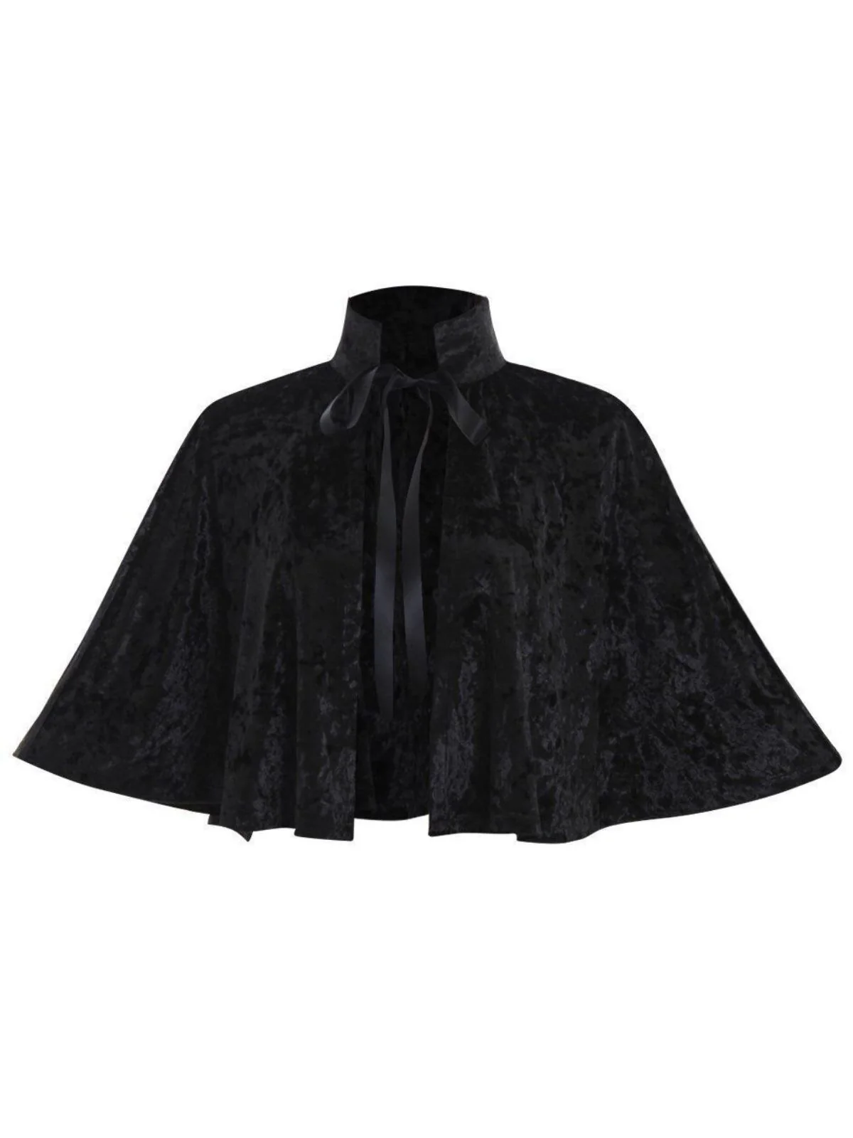1930s Velvet Medieval Lace-Up Halloween Cape - Image 8
