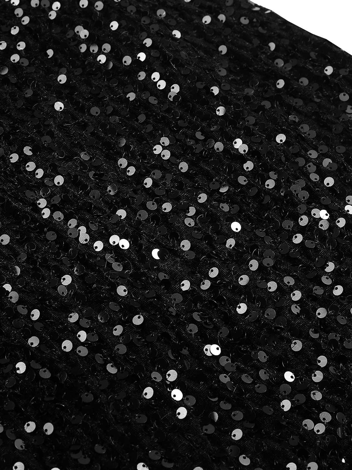 1930s Velvet Sequined Mermaid Skirt - Image 10