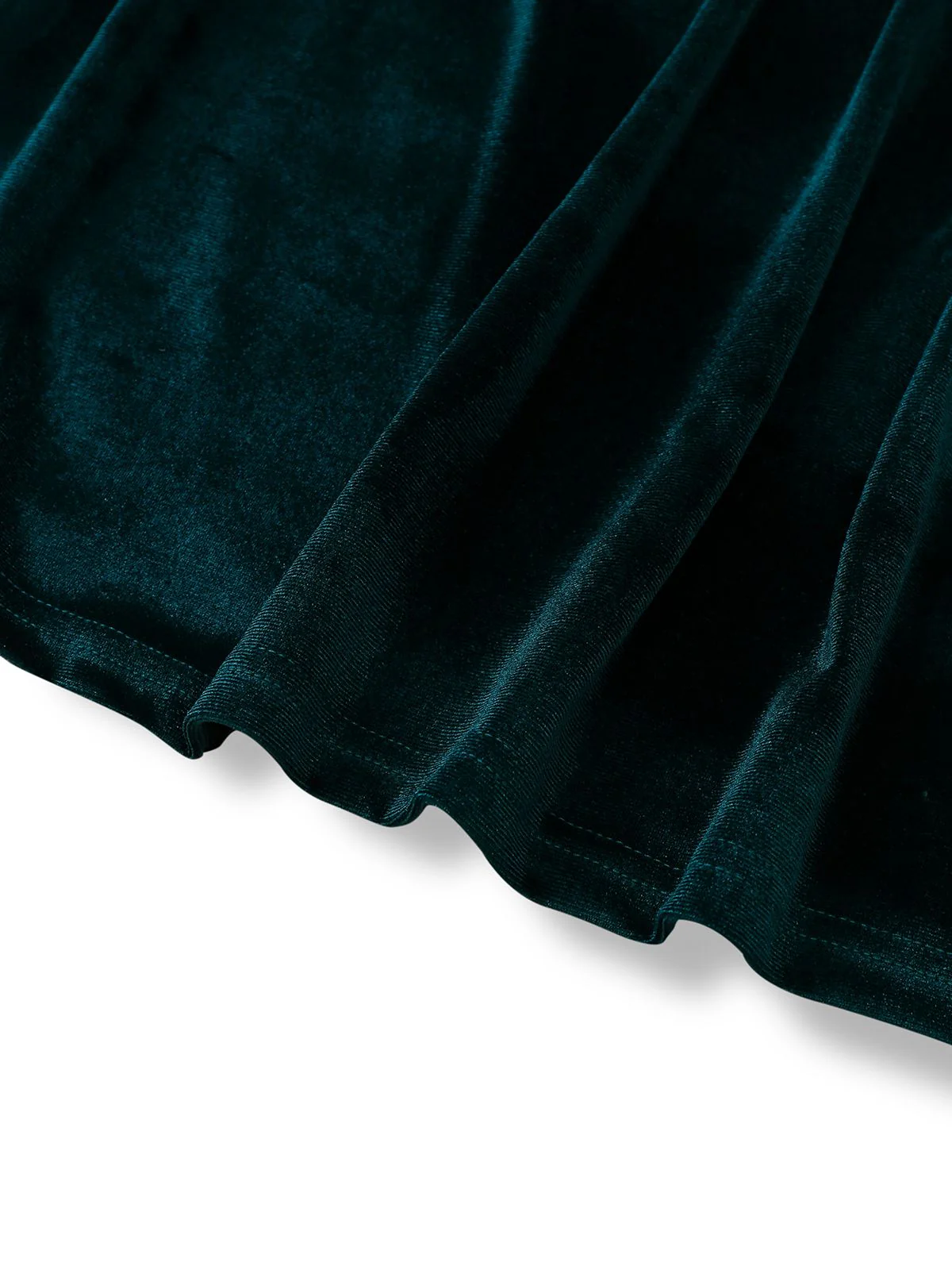 1930s Velvet Solid Short Sleeve Maxi Dress - Image 6