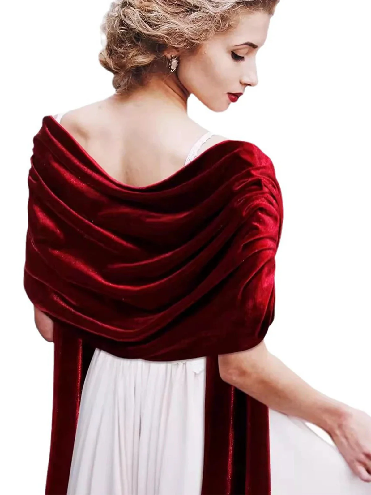 1930s Vintage Evening Velvet Cape - Image 3