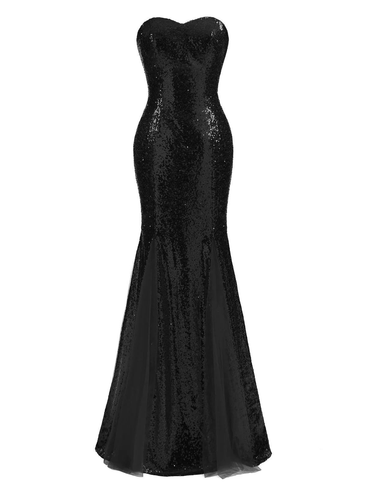 1930s Vintage Sequin Strapless Dress - Image 16