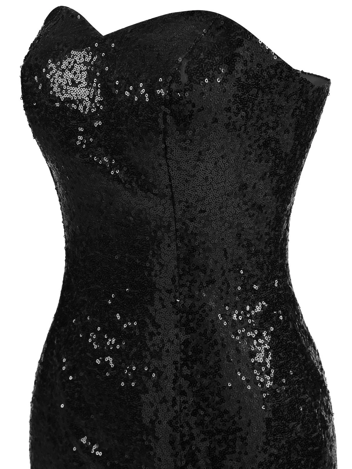 1930s Vintage Sequin Strapless Dress - Image 19