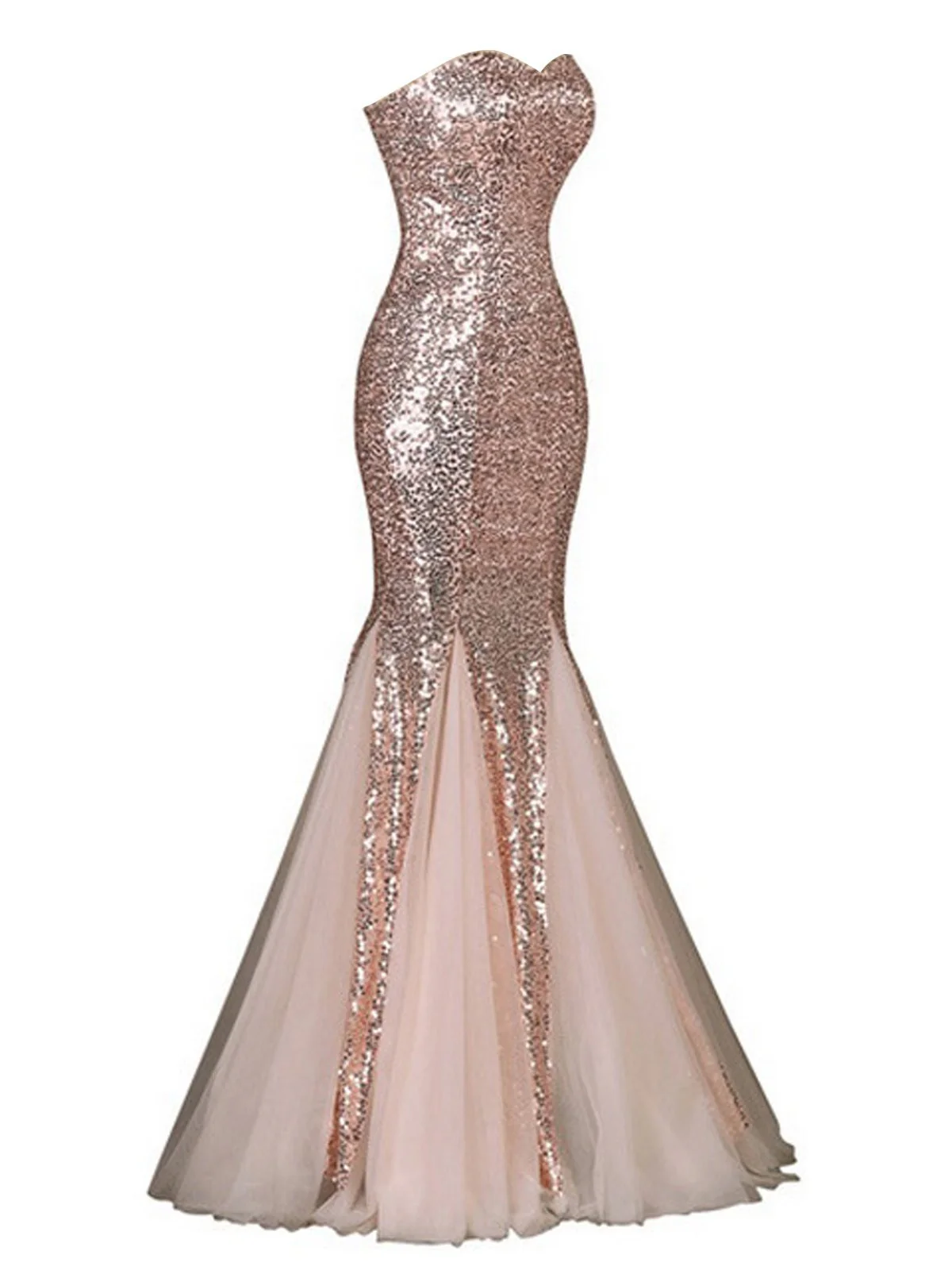 1930s Vintage Sequin Strapless Dress - Image 4