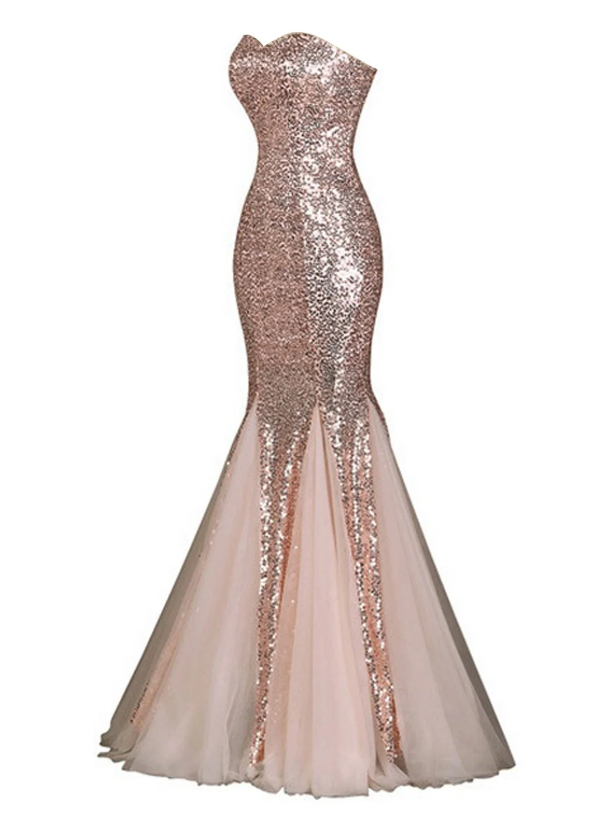 1930s Vintage Sequin Strapless Dress - Image 5
