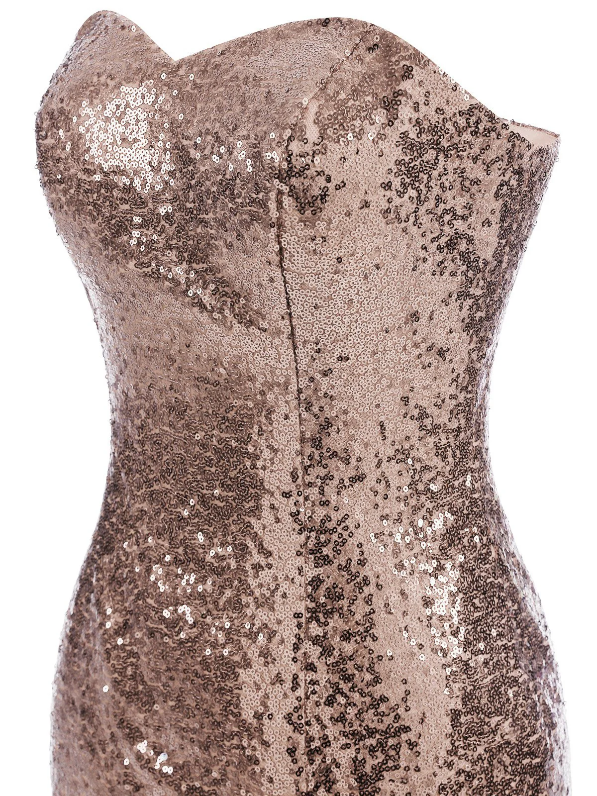 1930s Vintage Sequin Strapless Dress - Image 6